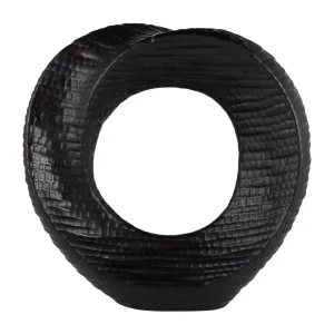10" TEXTURED TABLE TOP DECO, BLACK