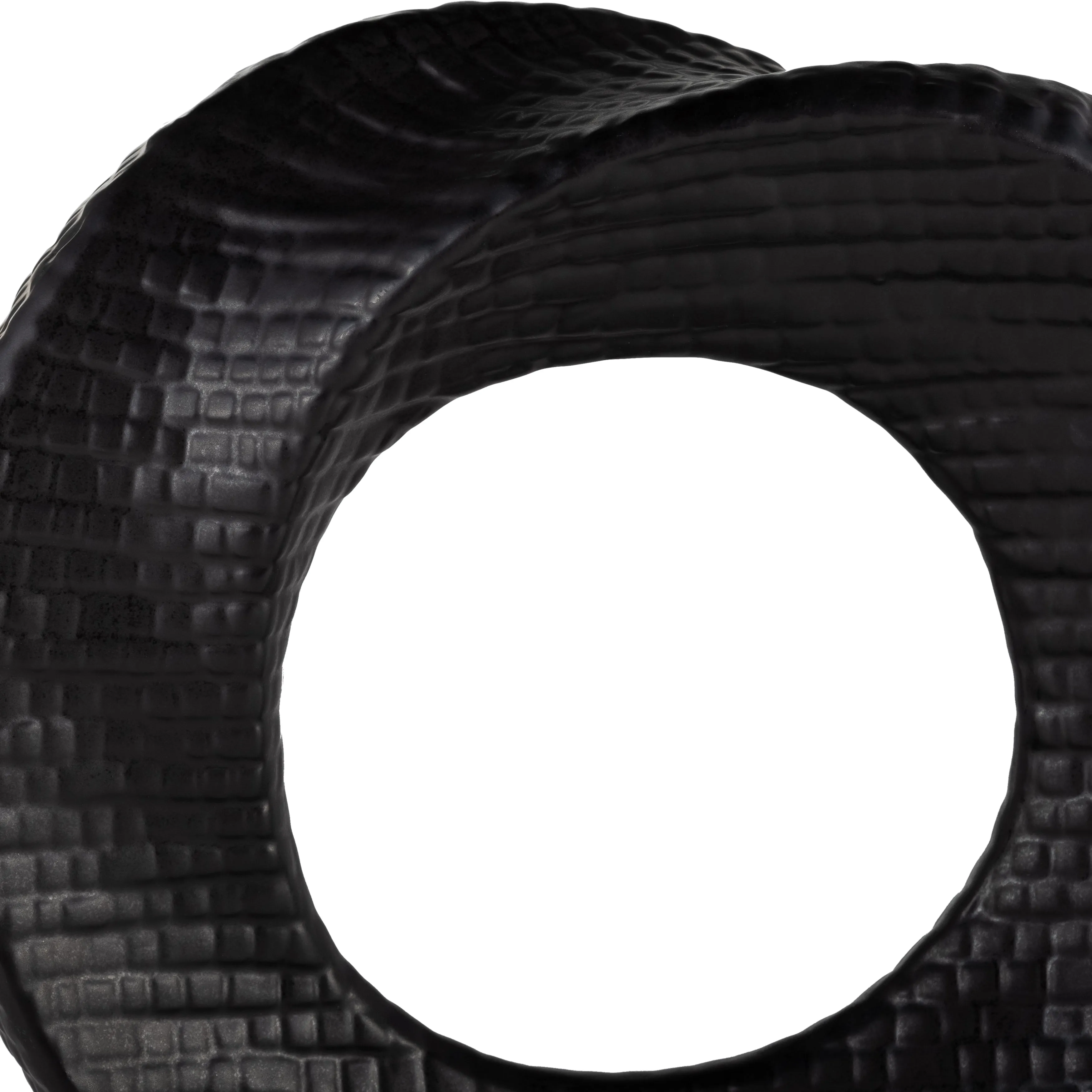 10" TEXTURED TABLE TOP DECO, BLACK