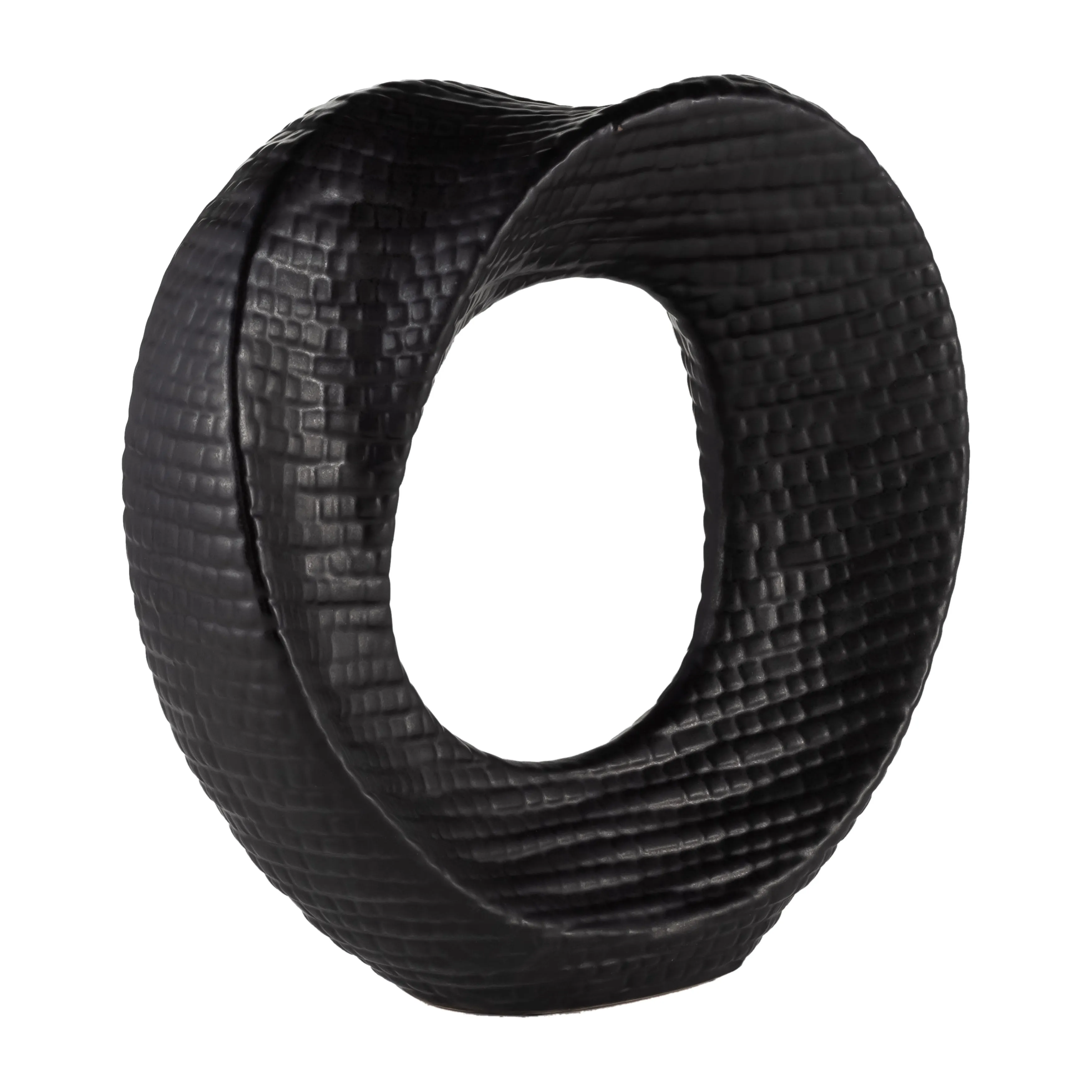 10" TEXTURED TABLE TOP DECO, BLACK