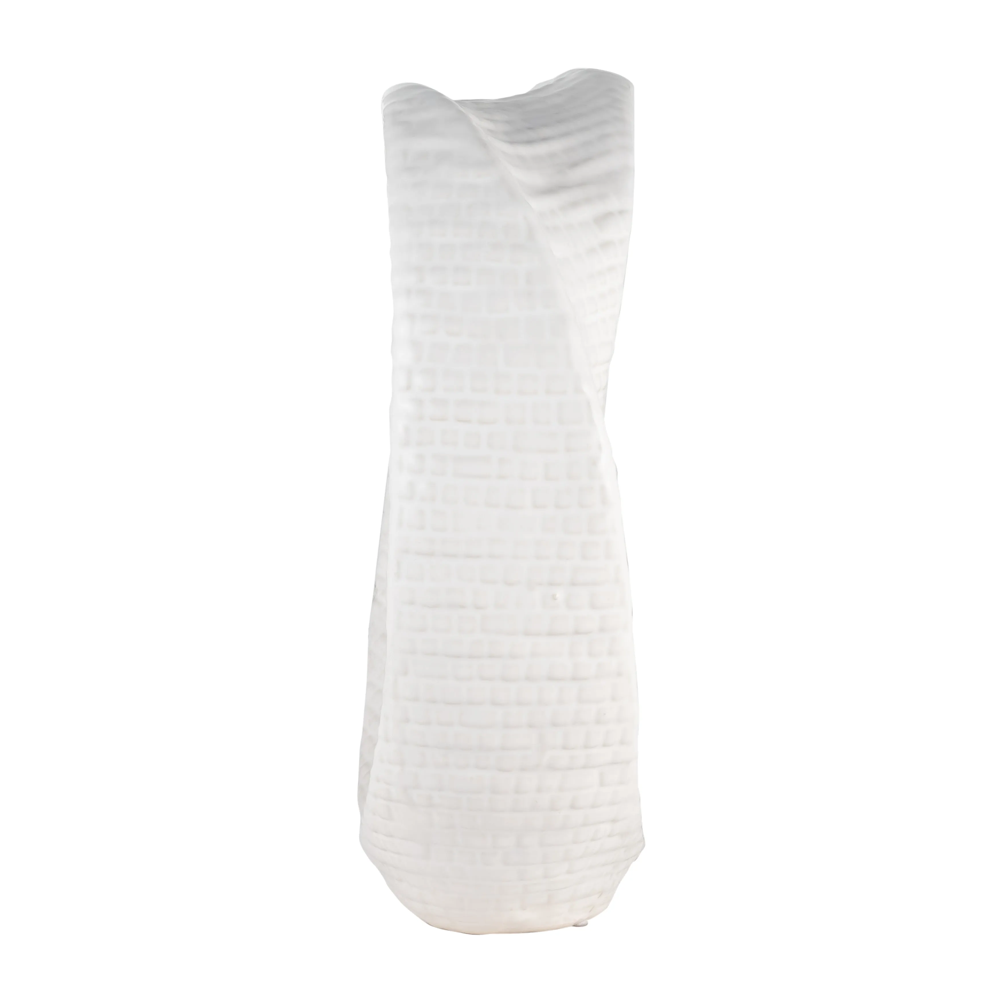 10" TEXTURED TABLE TOP DECO, WHITE
