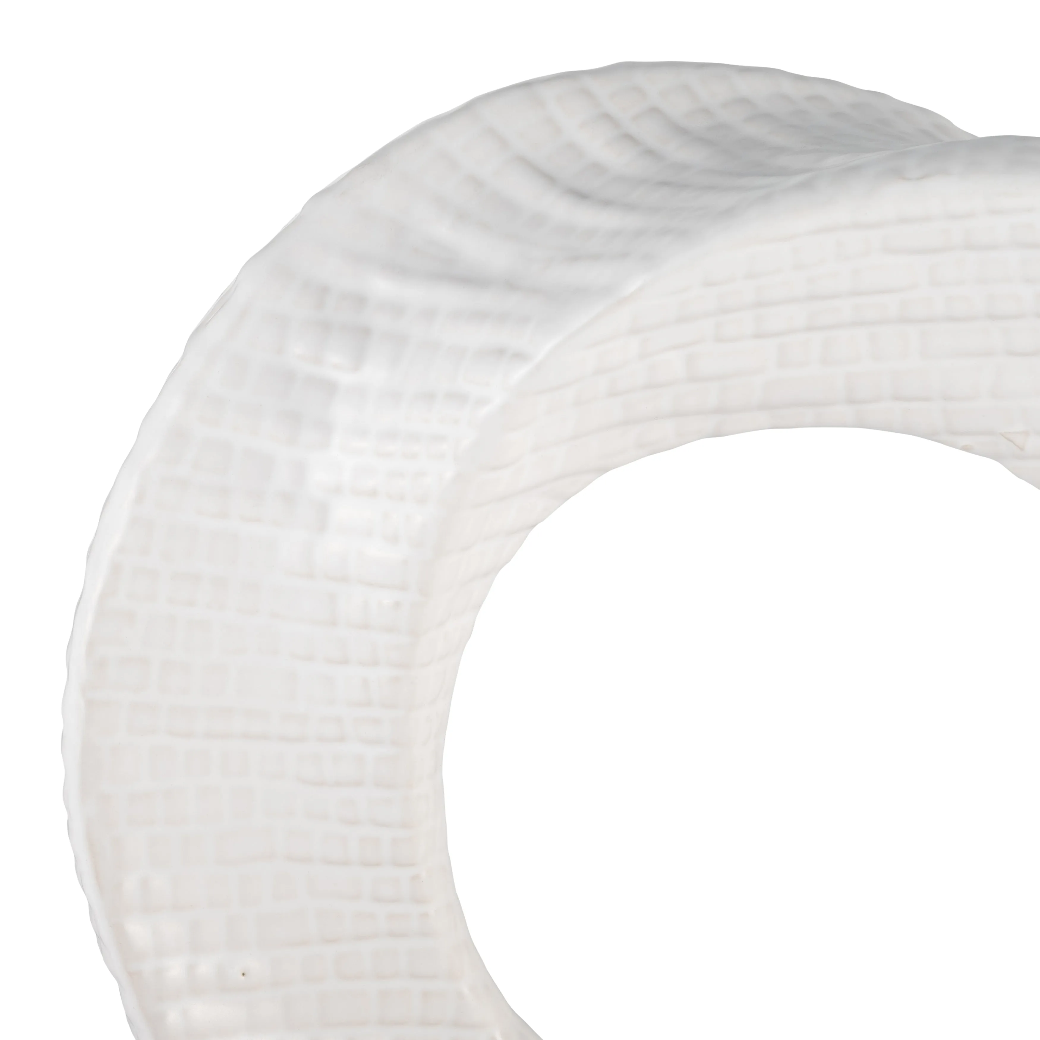 10" TEXTURED TABLE TOP DECO, WHITE