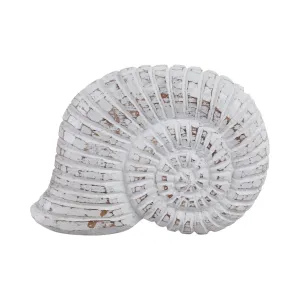 10" Wooden Snail Decor, Wht