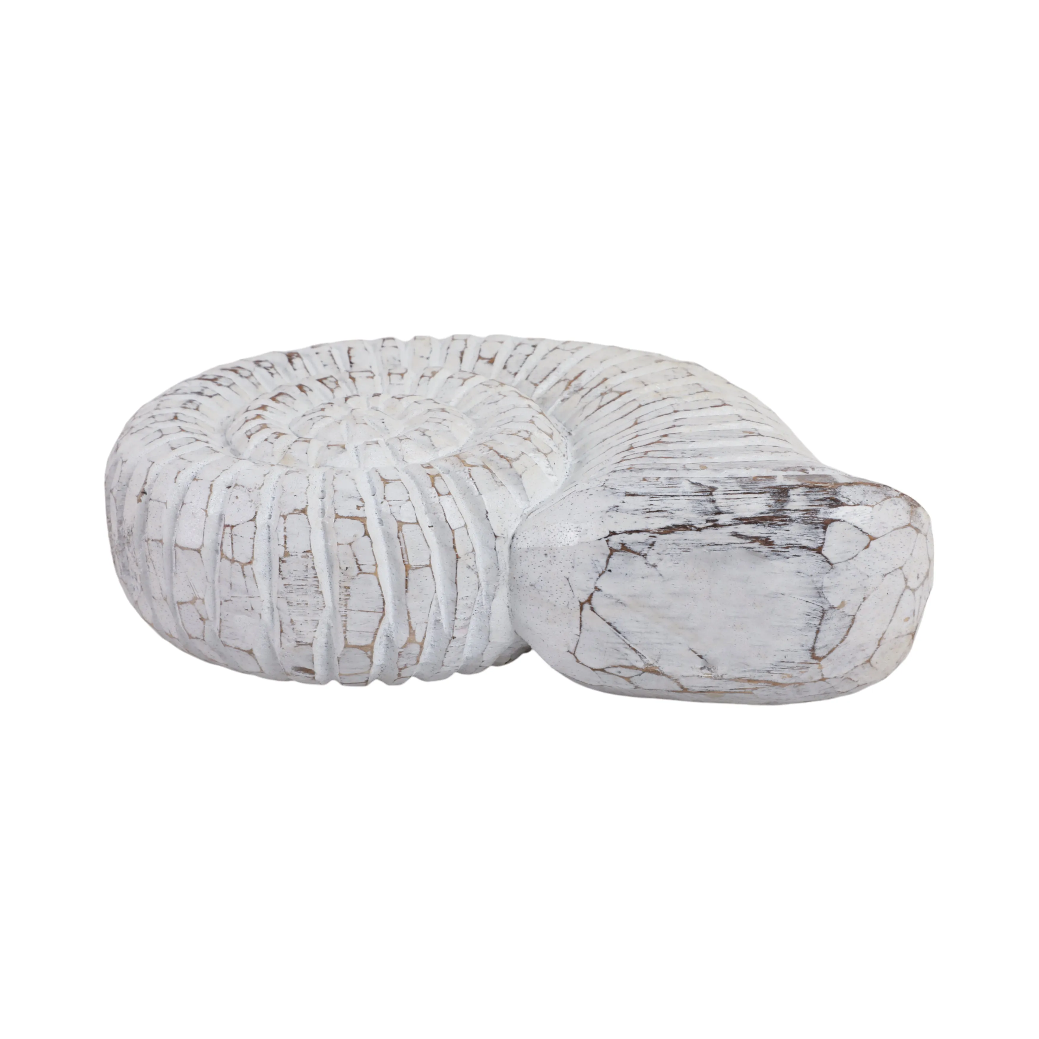 10" Wooden Snail Decor, Wht