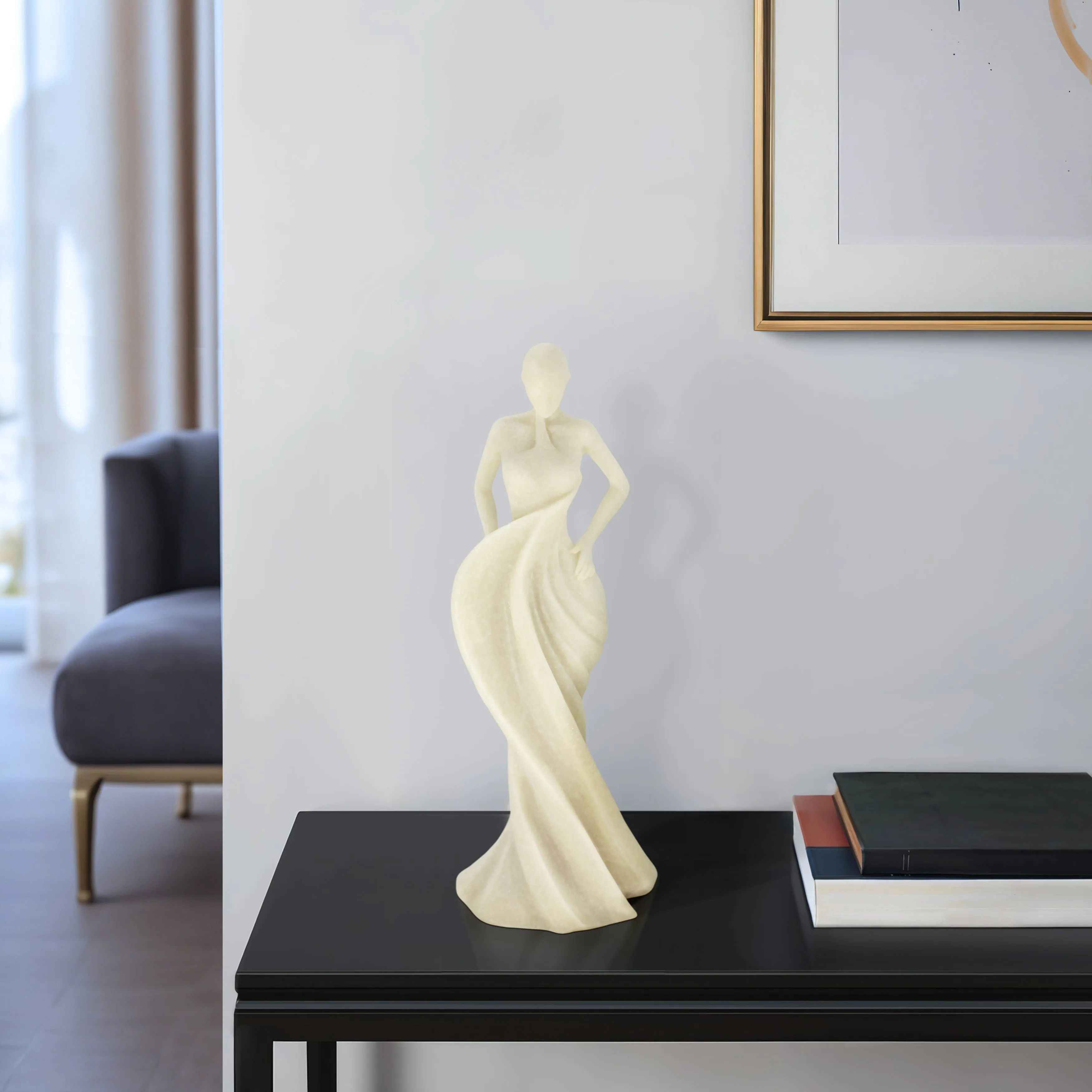 14" Kallos Quartz Resin Woman Statuary
