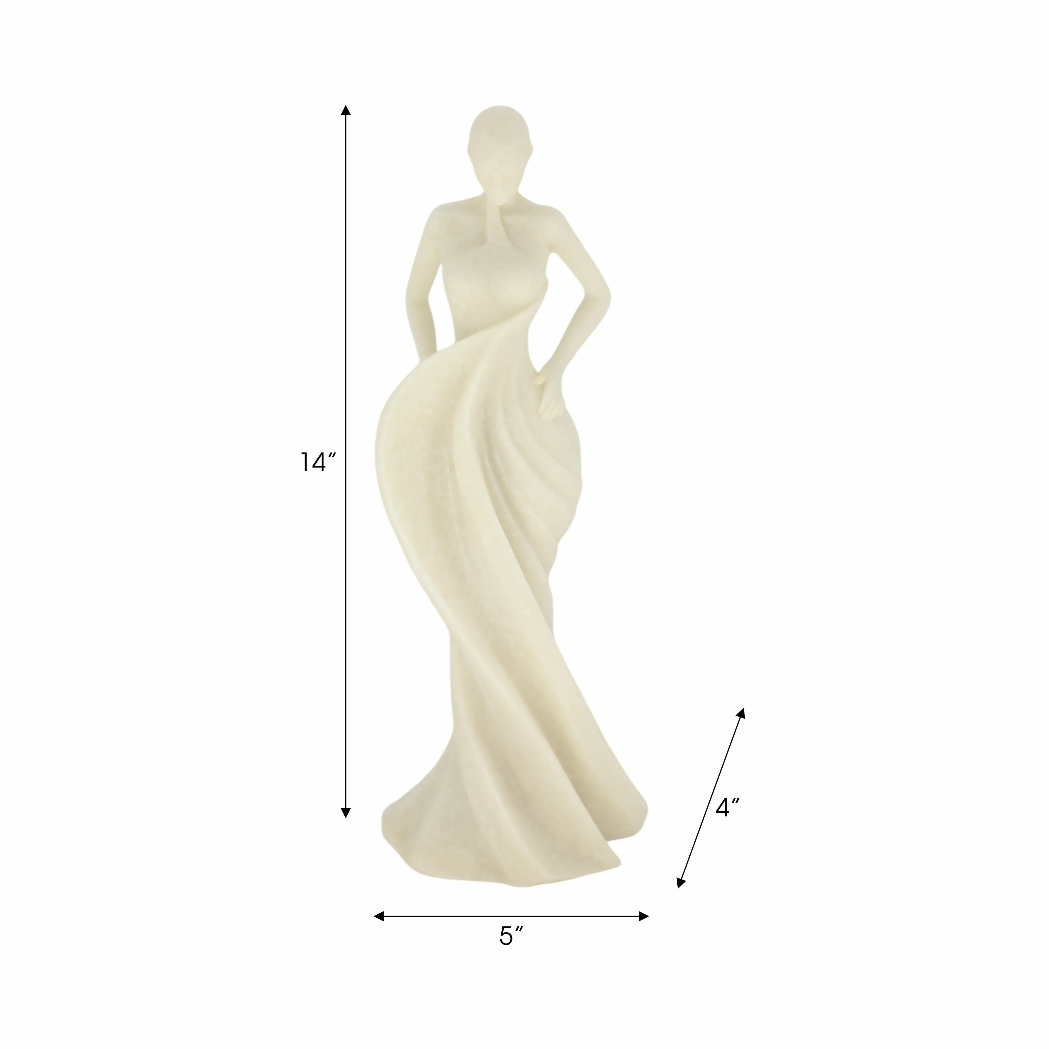 14" Kallos Quartz Resin Woman Statuary