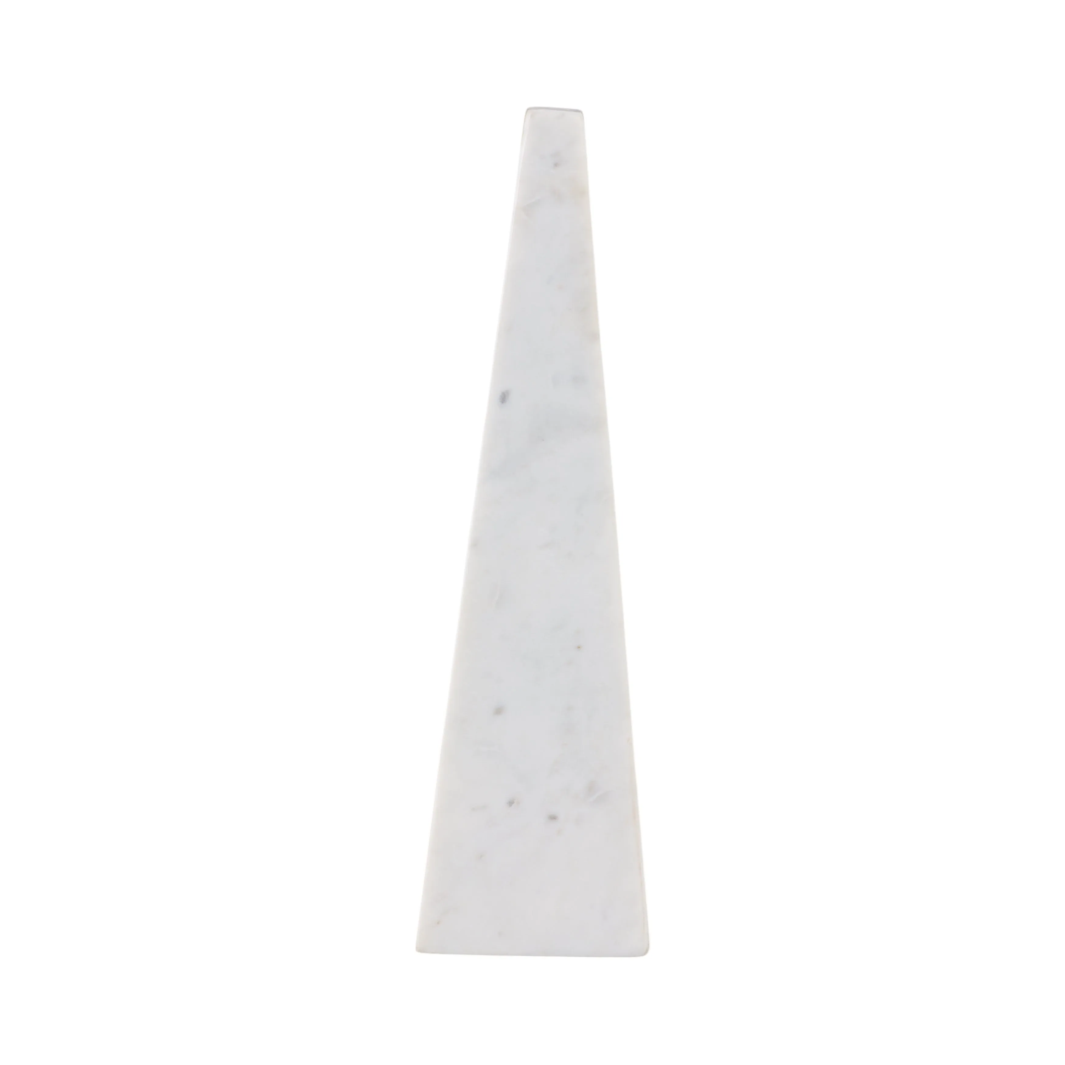 14" Pompano Small Beige And White Marble Pyramid