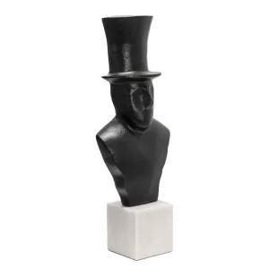 15" MAN WITH HAT, BLACK