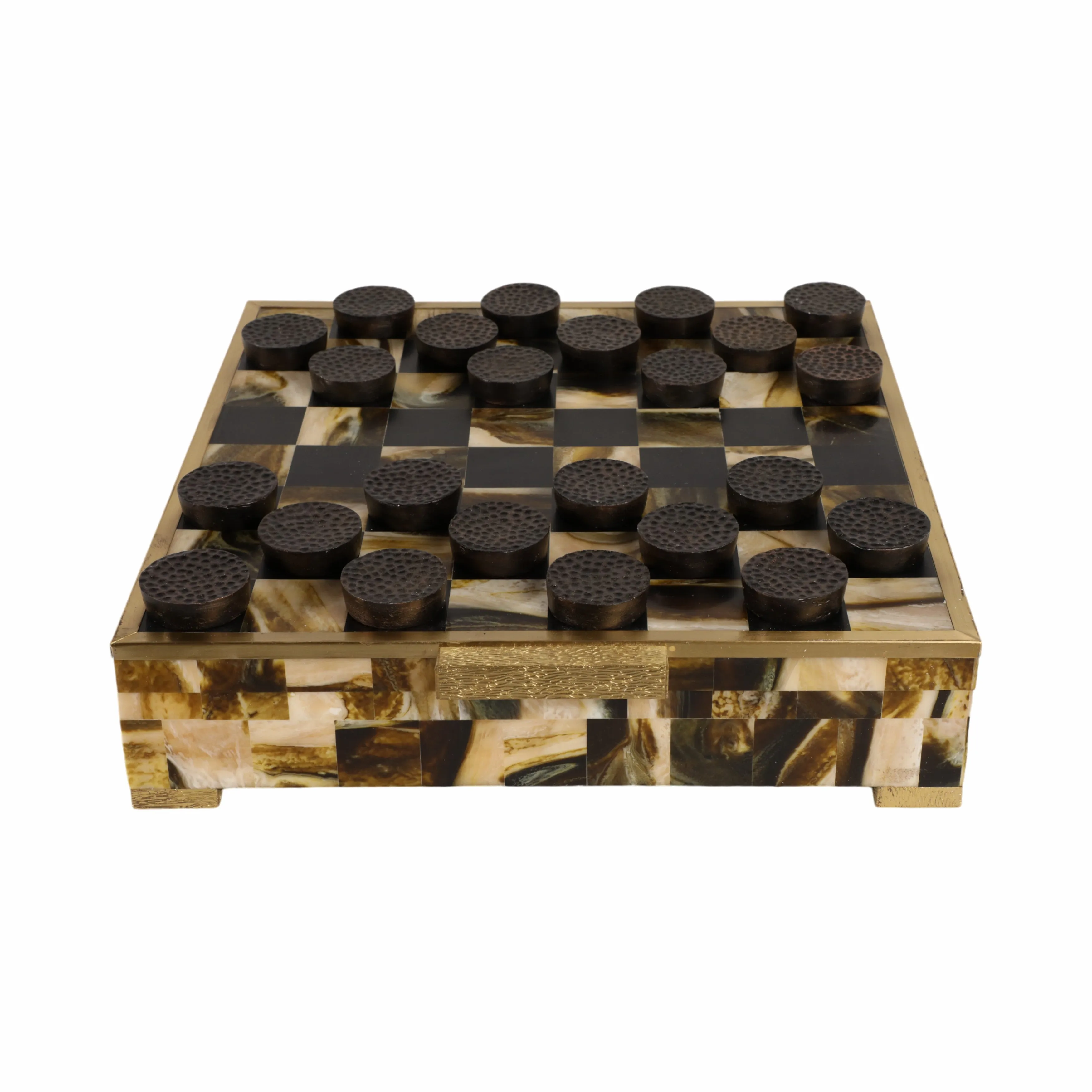15x15" Allagash Horn Resin Checker Box Set