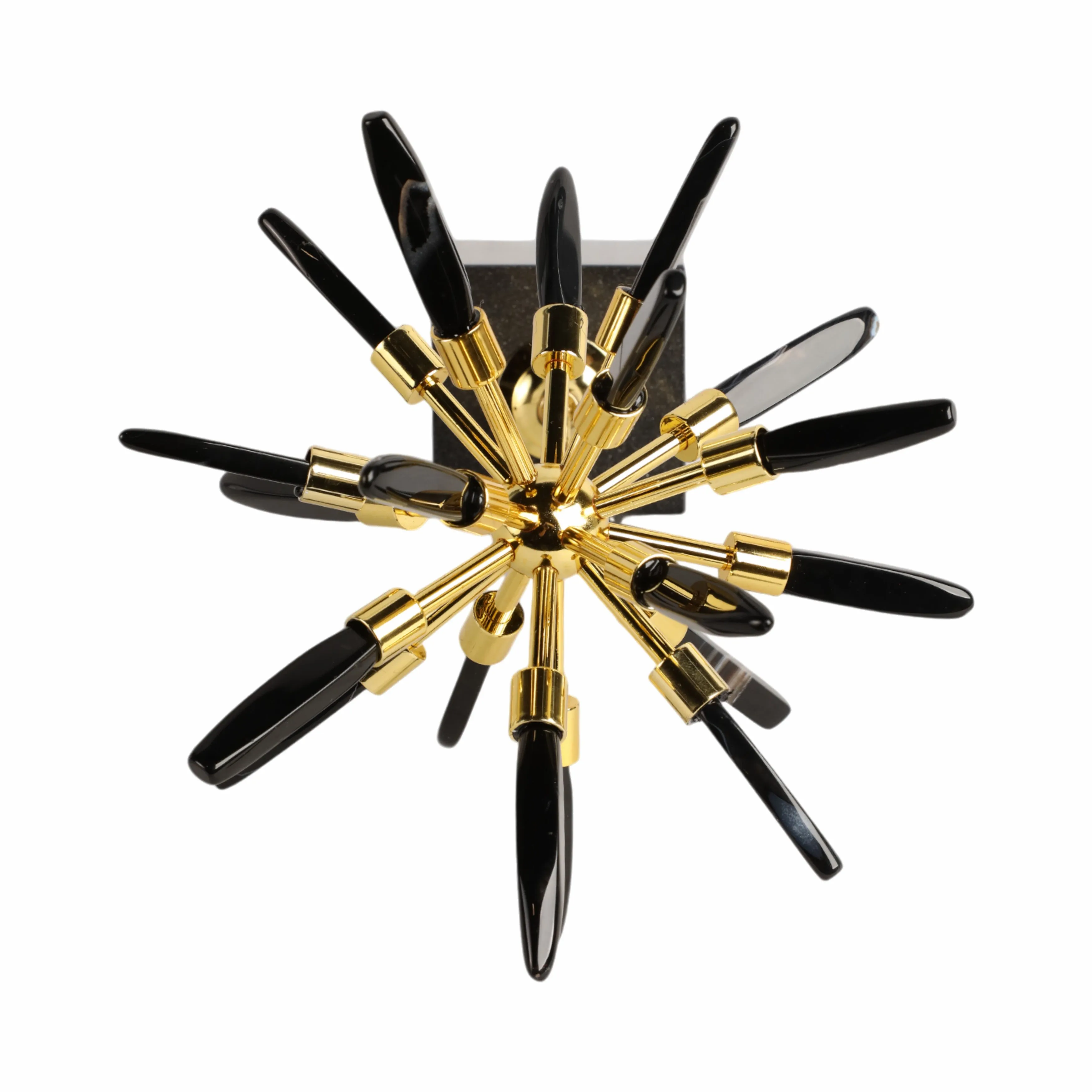 16" Darra Small Black Stone Starburst Statuary
