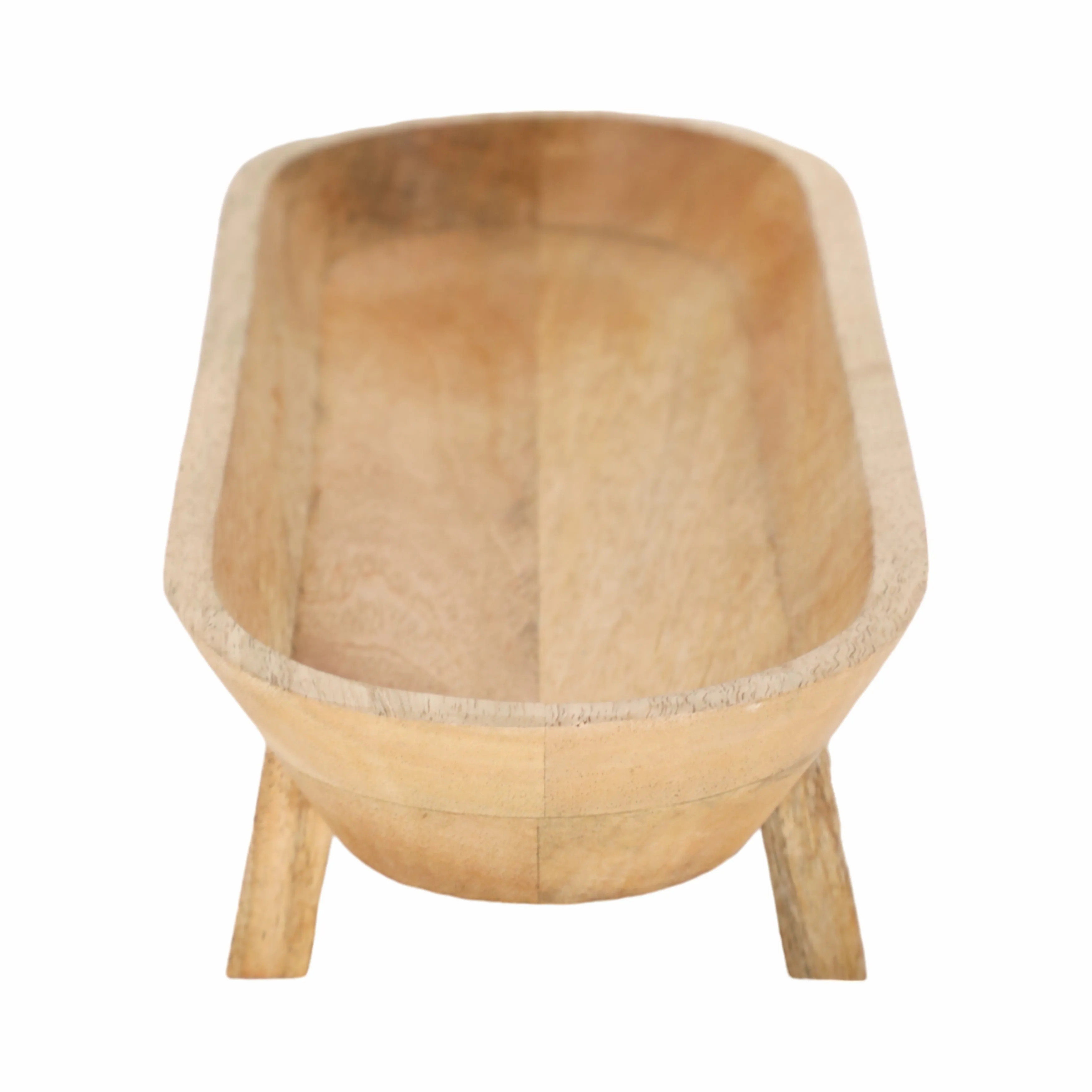 16" Footed Oval Bowl, Nat