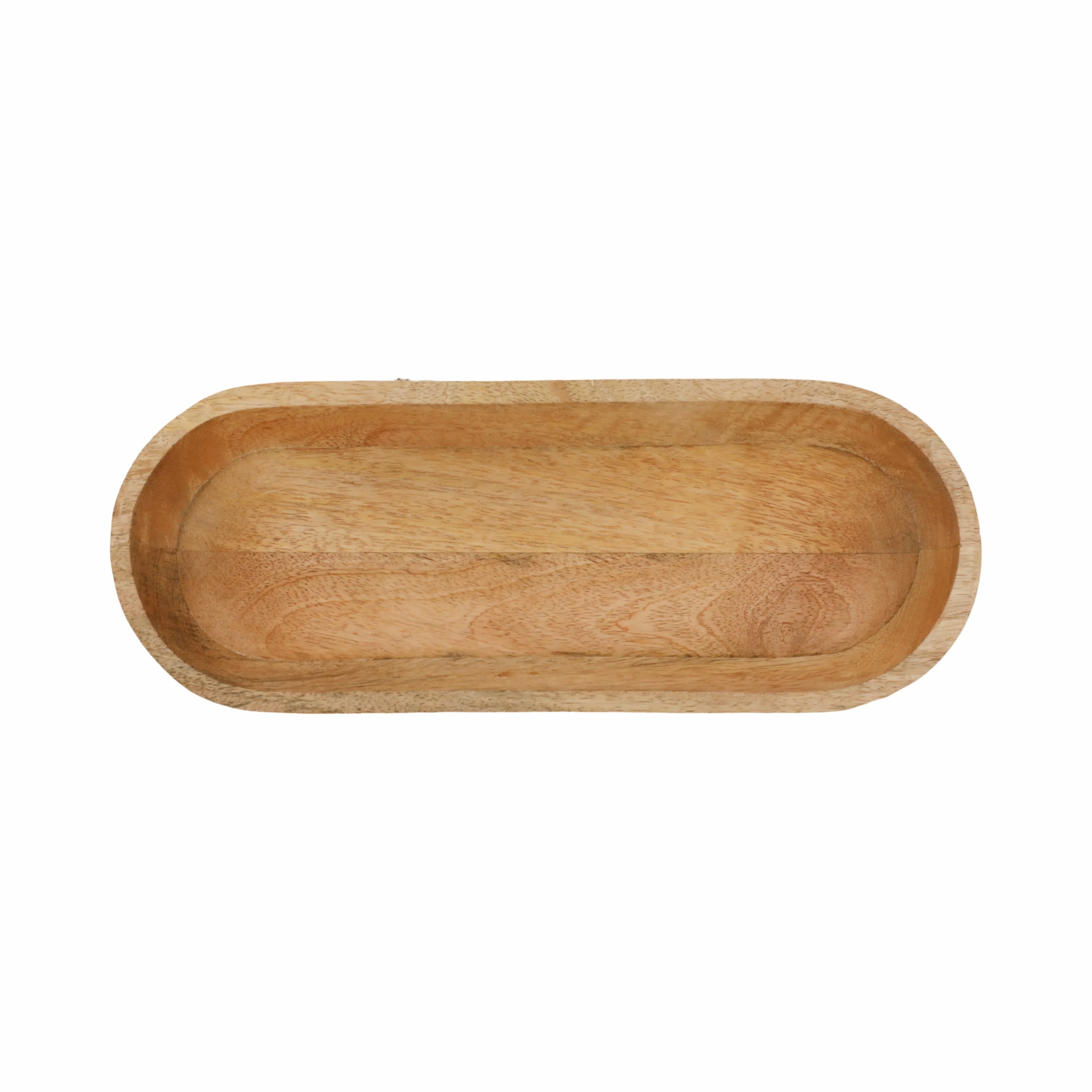 16" Footed Oval Bowl, Nat