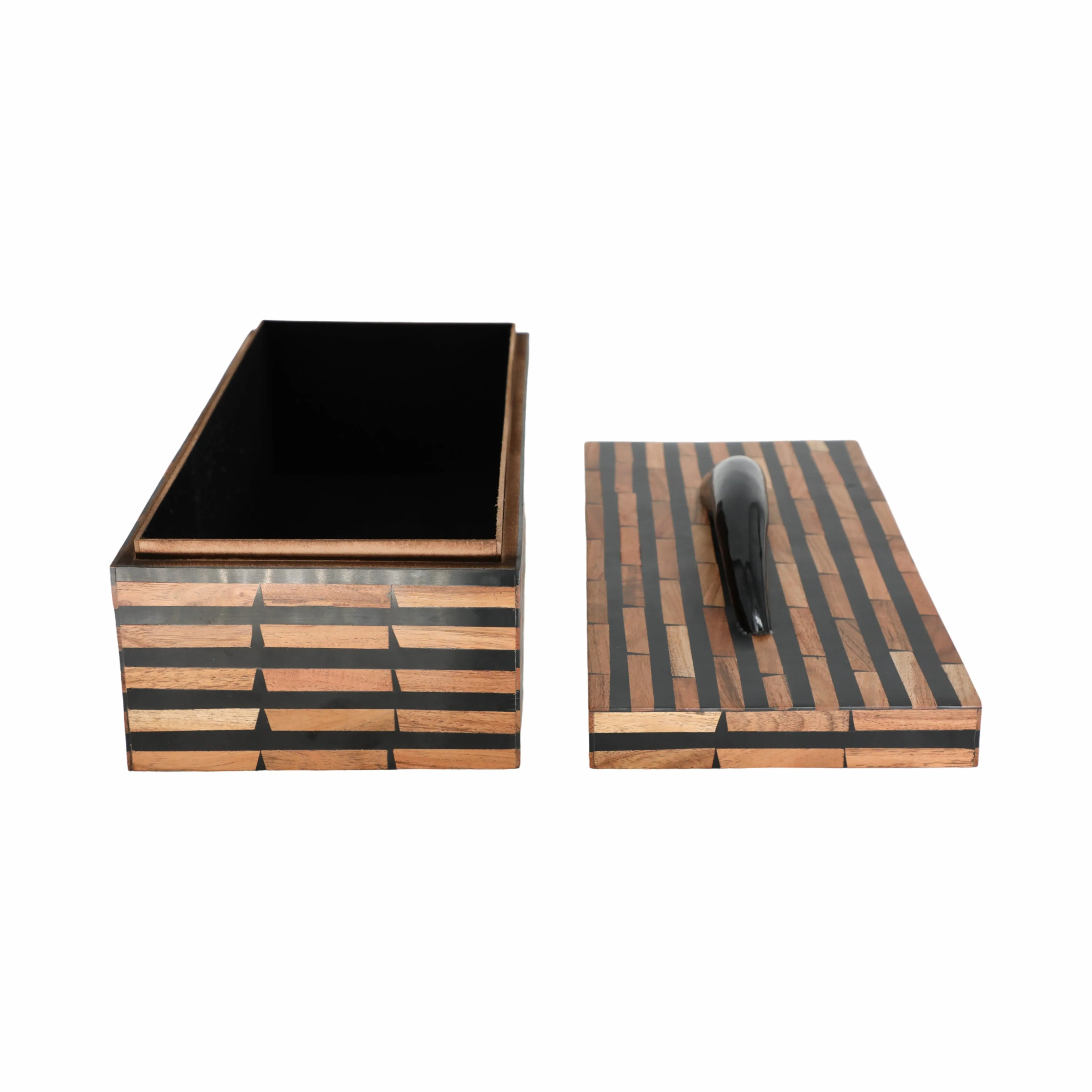 17" Madine Horn Rectangular Resin Box