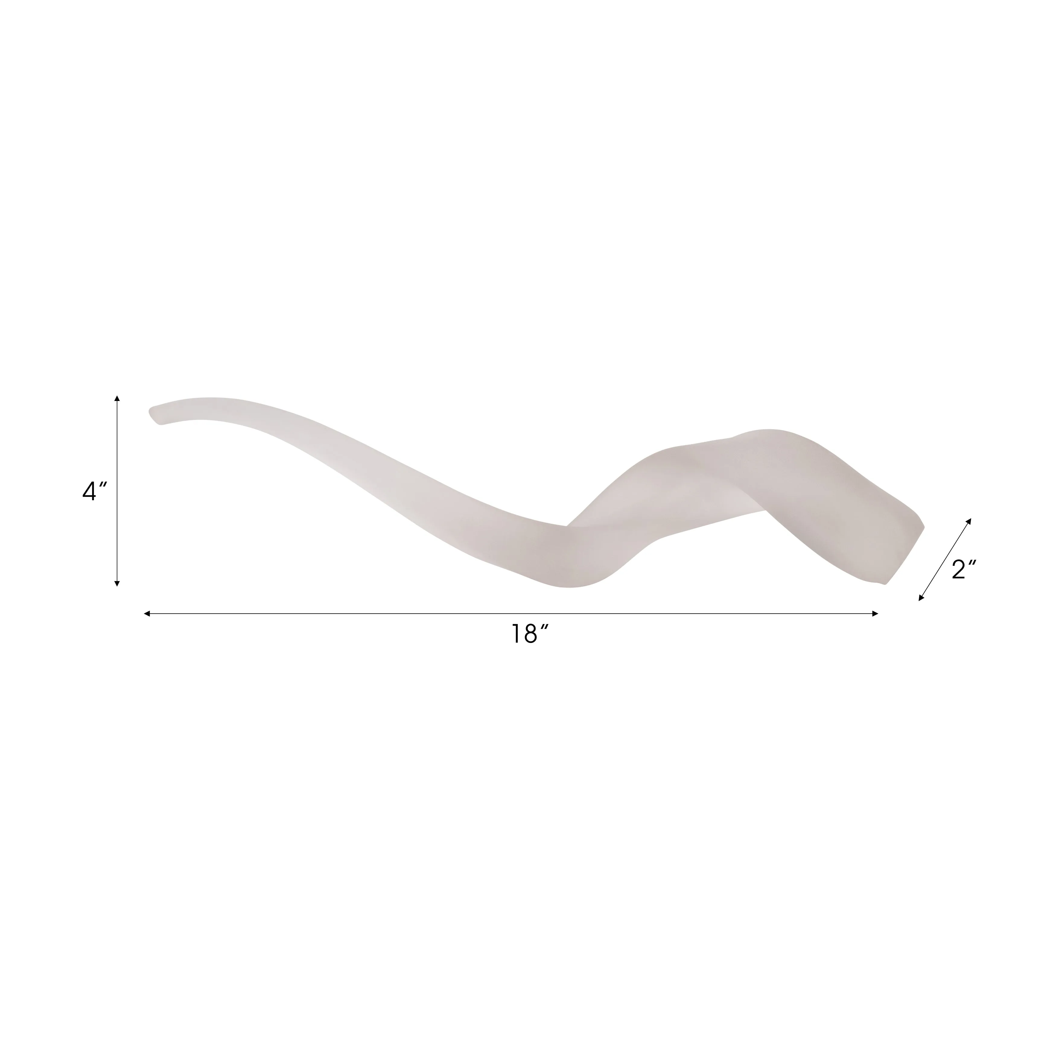 18" Bente Small Antler Frosted Glass