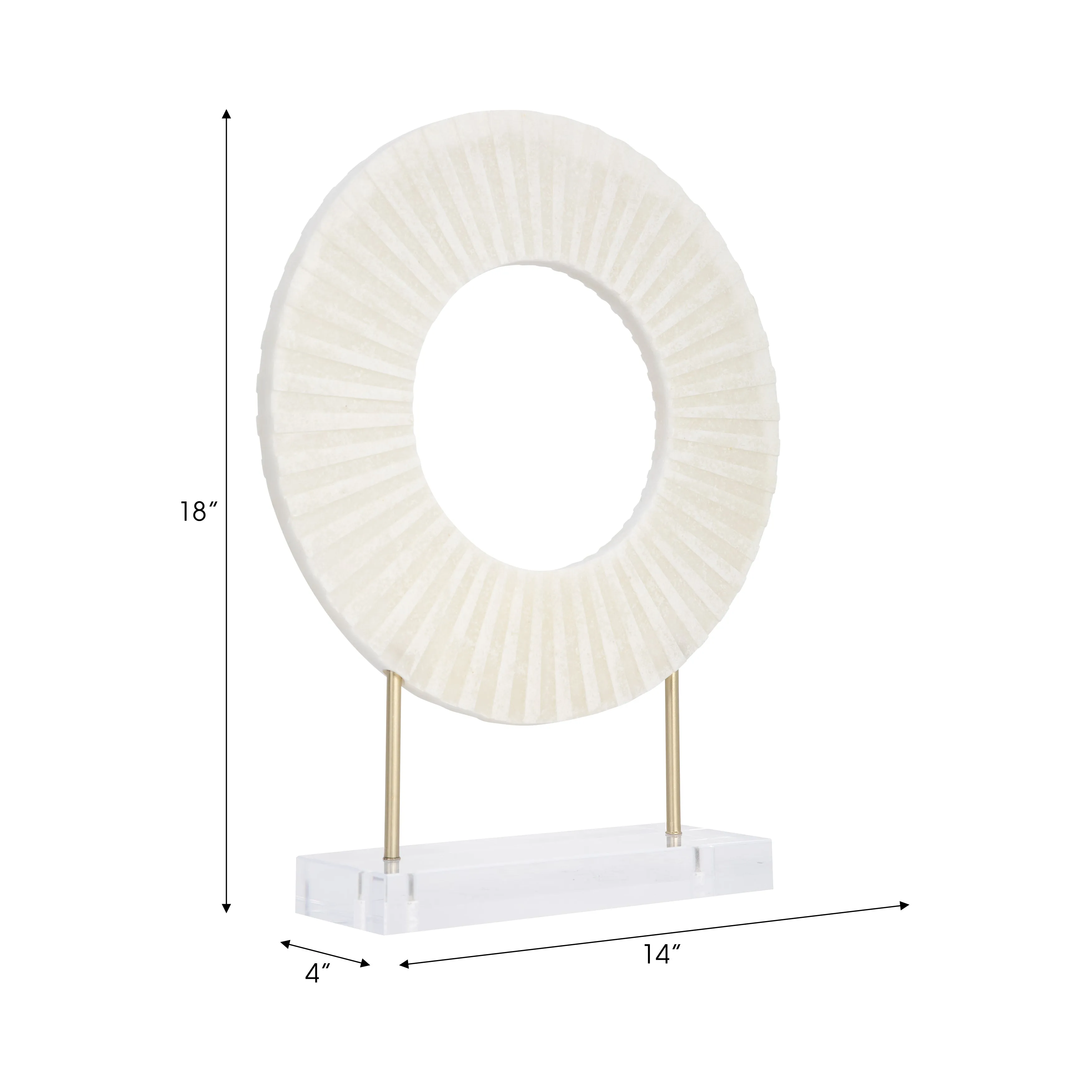 18" GABELLA STATUARY, WHITE