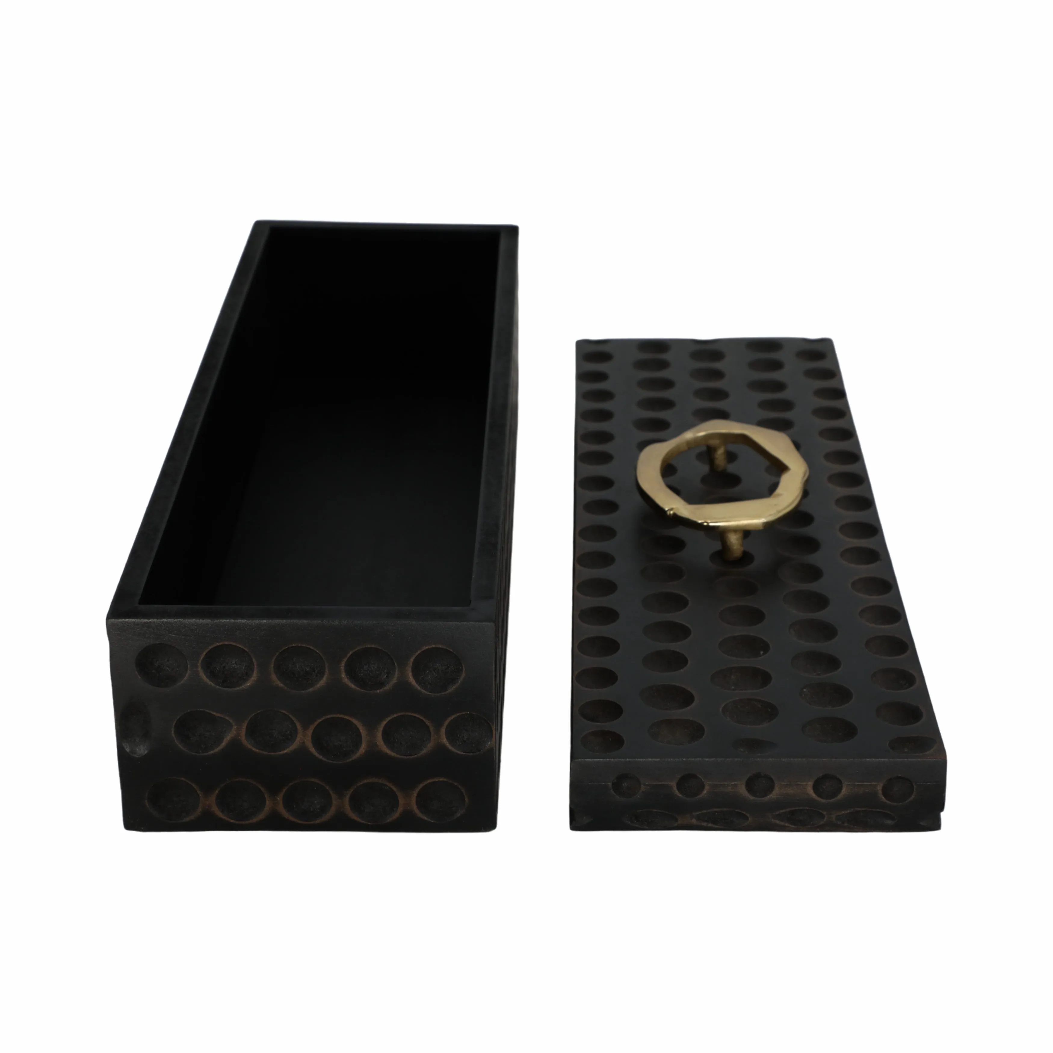 18" Griffon Black Wood Box