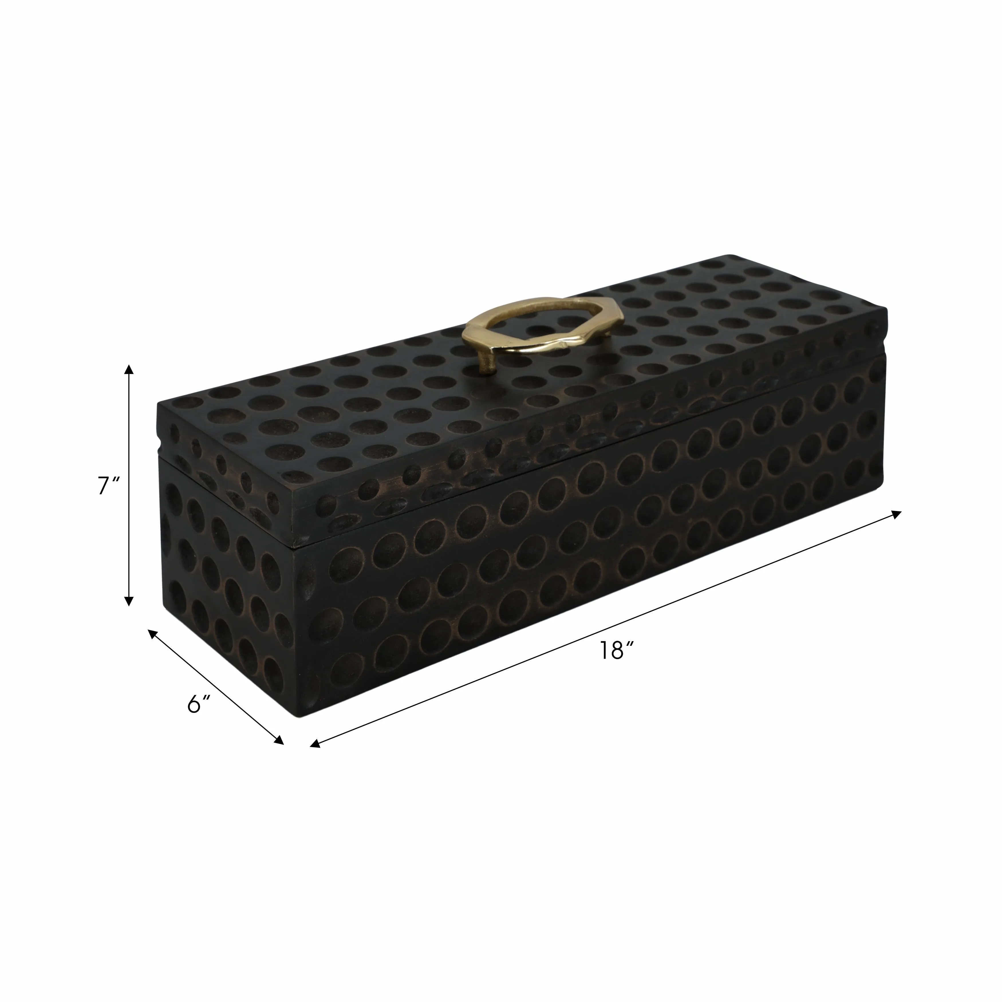 18" Griffon Black Wood Box