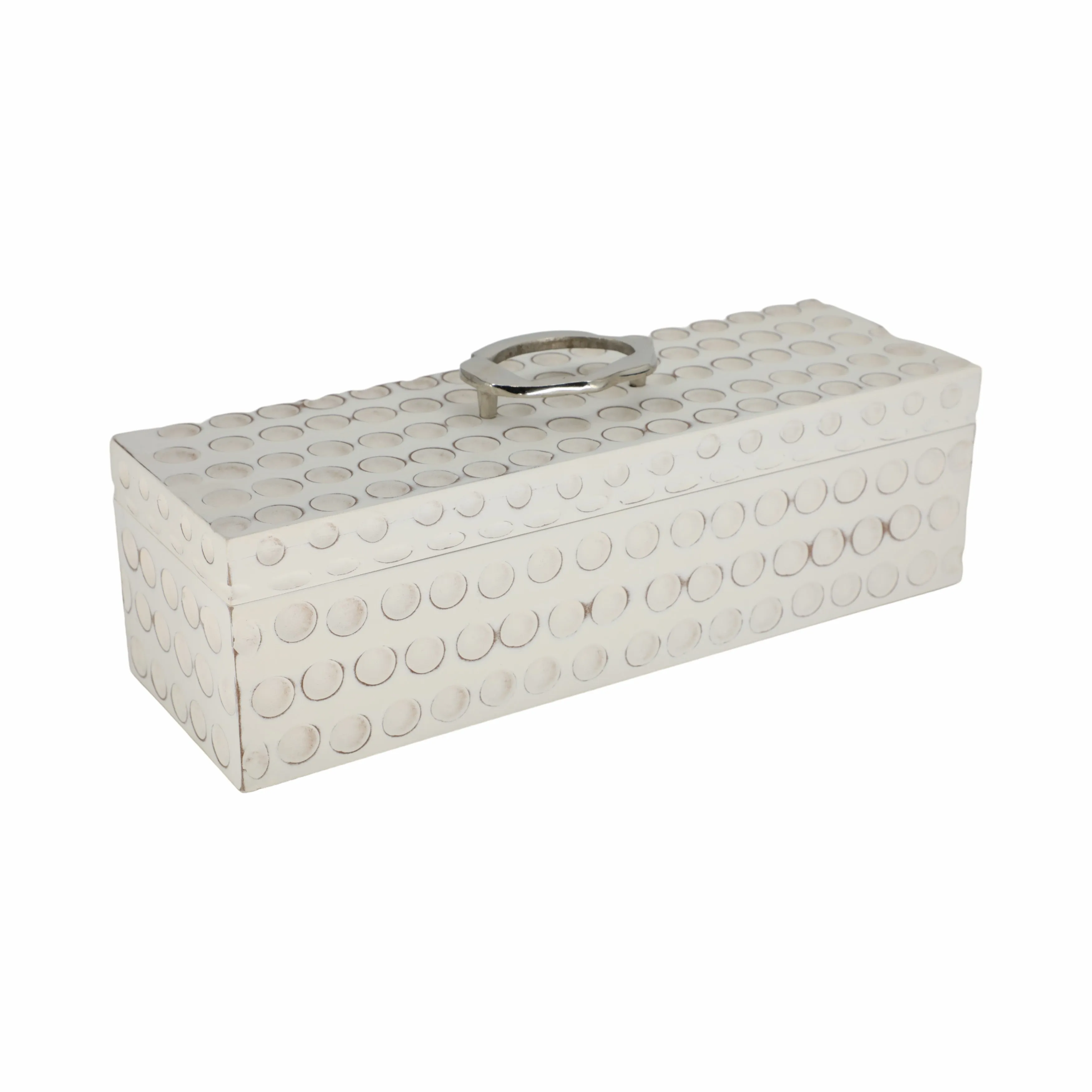 18" Griffon White Wood Box