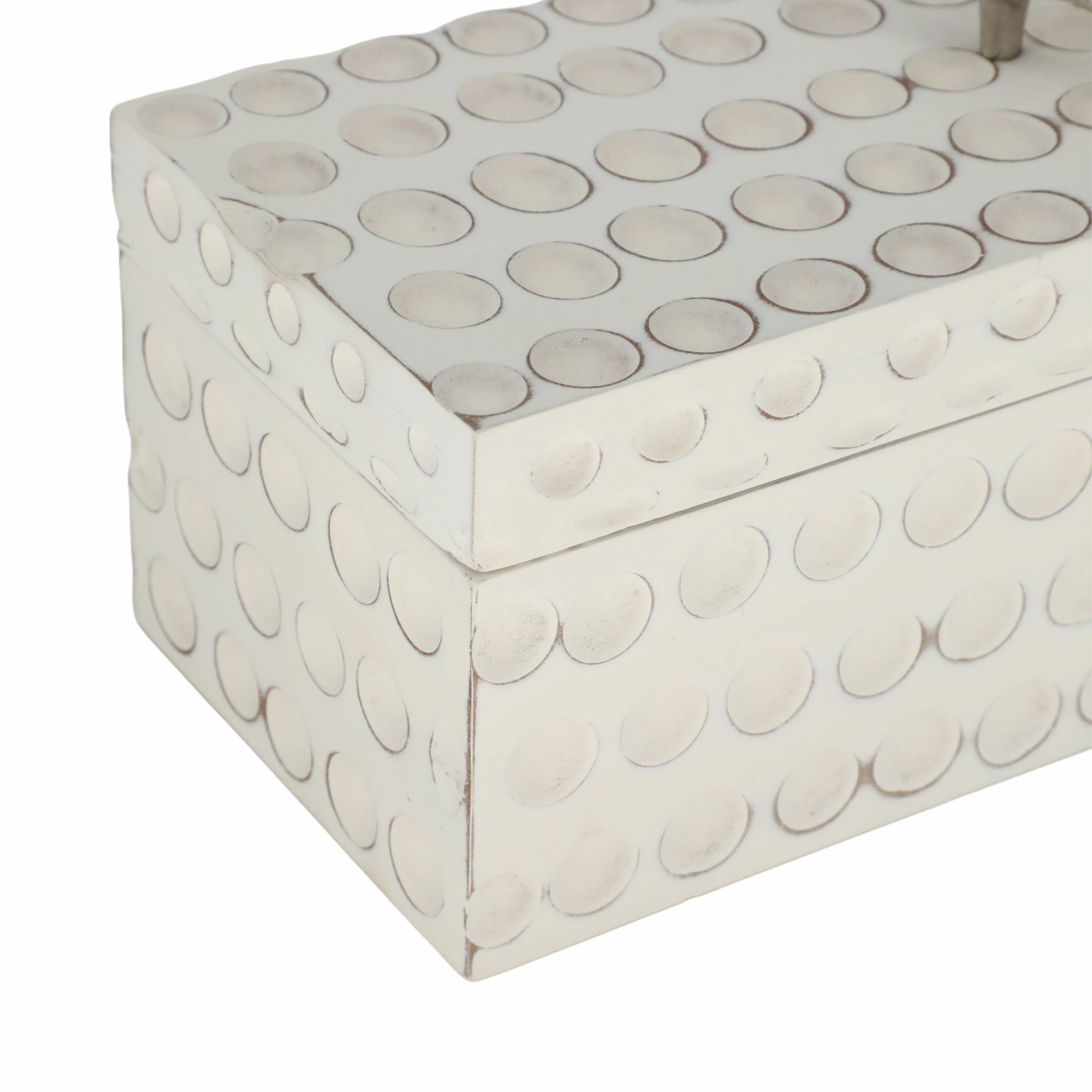 18" Griffon White Wood Box