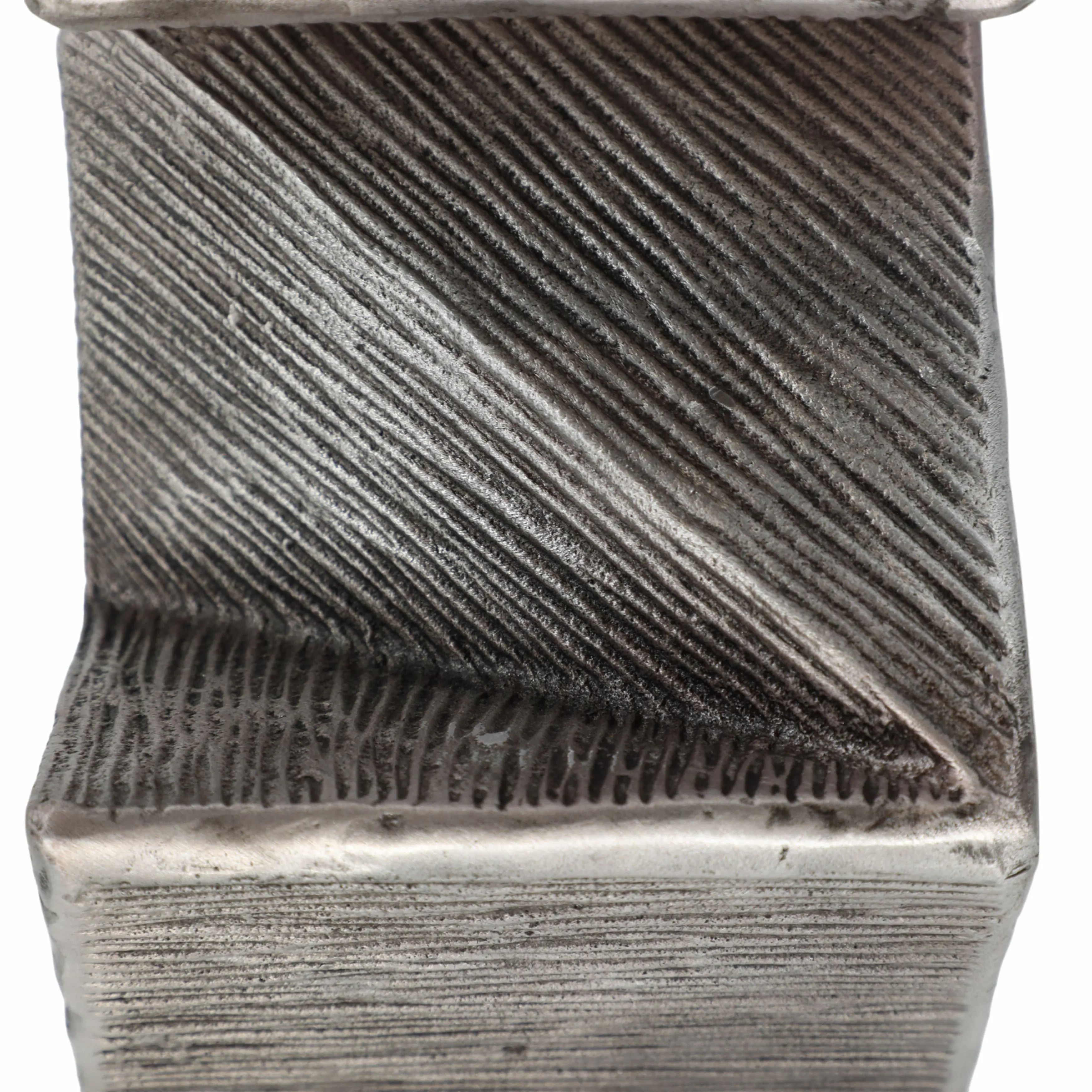 18" Lyon Small Silver Cube Statuary