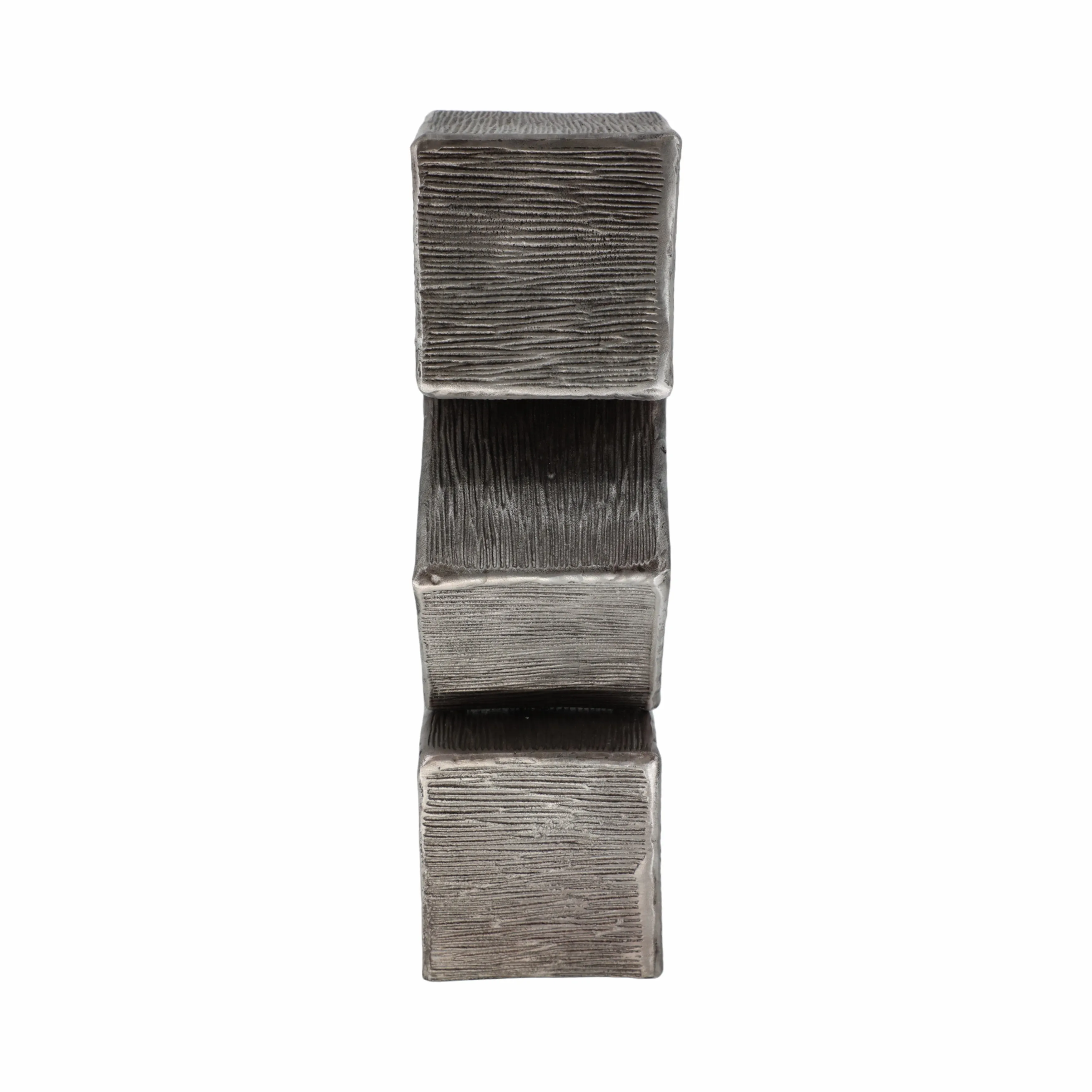 18" Lyon Small Silver Cube Statuary