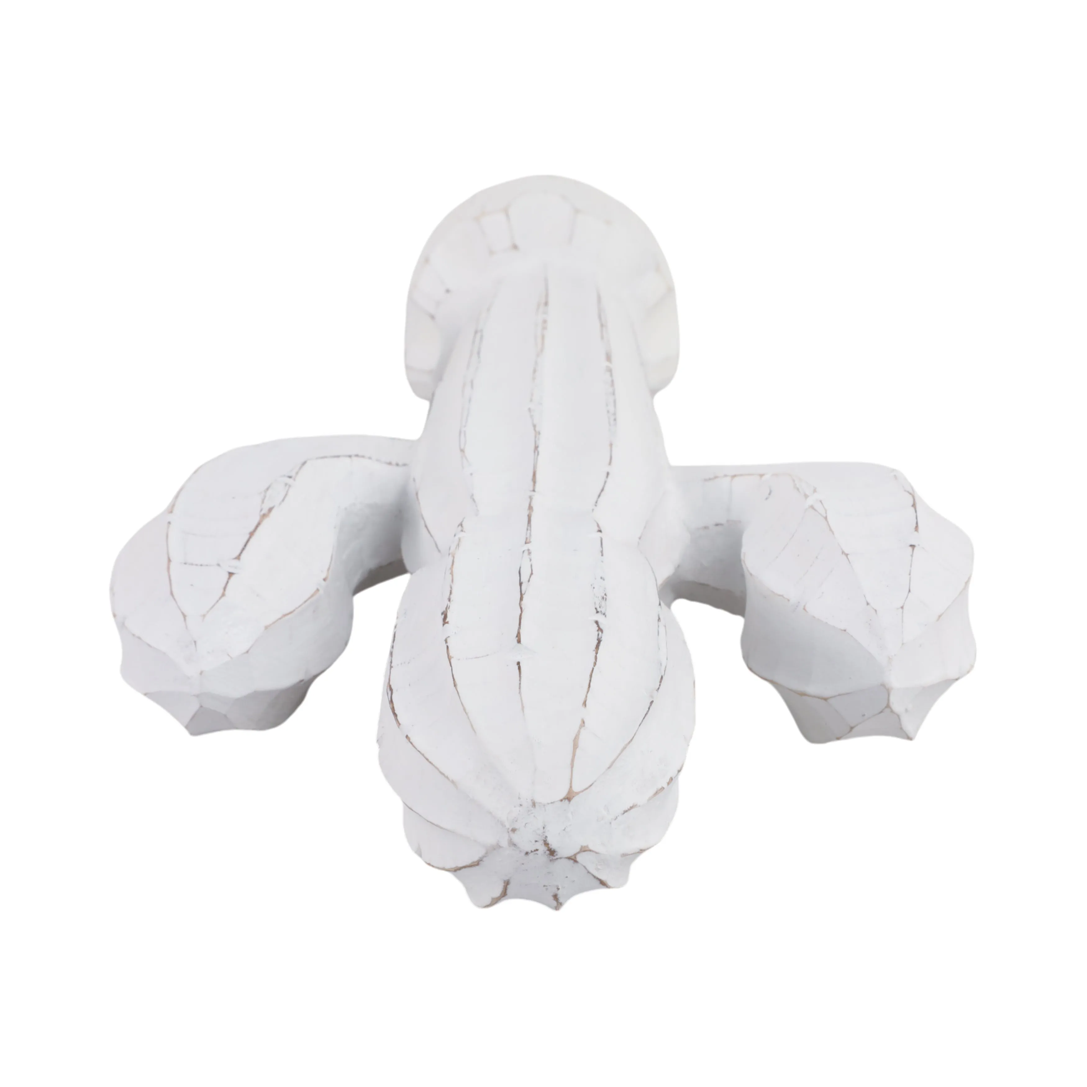 18" Wooden Cactus Decor, Wht