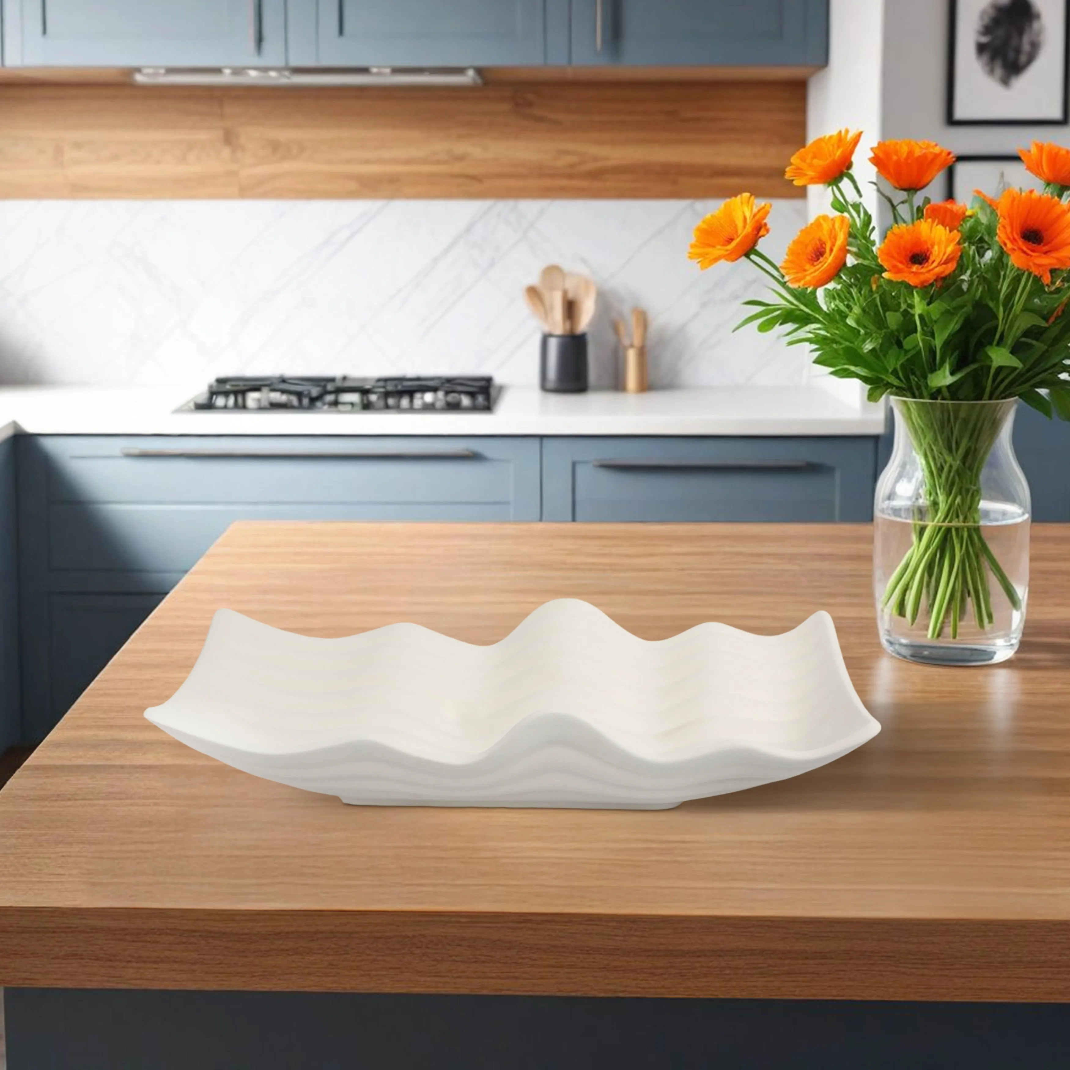 20" Chavelle Oversized Tray, Ivory