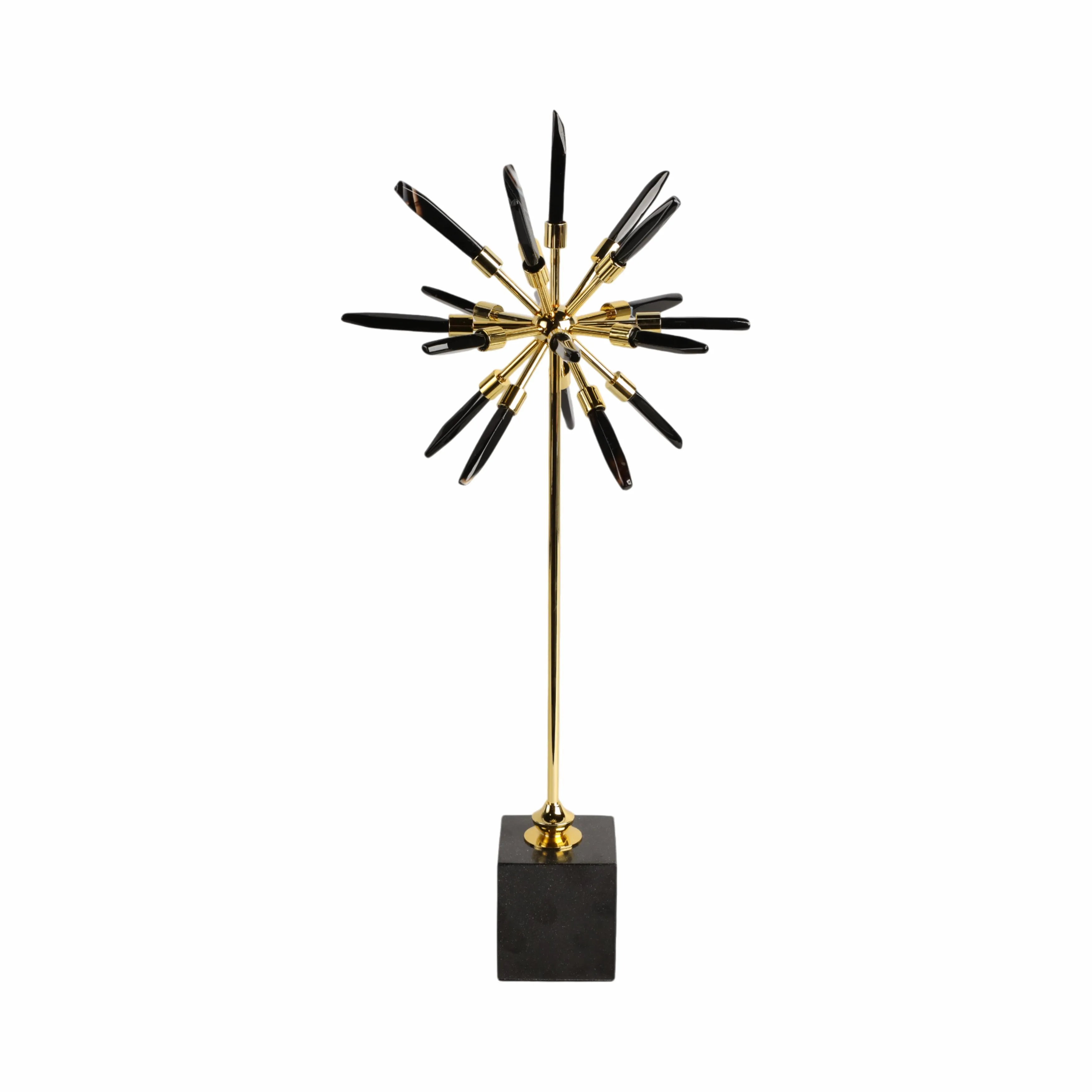 21" Darra Large Black Stone Starburst Statuary