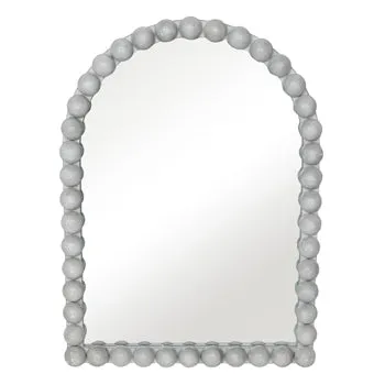 22x30 Large Knobby Arch Mirror, White