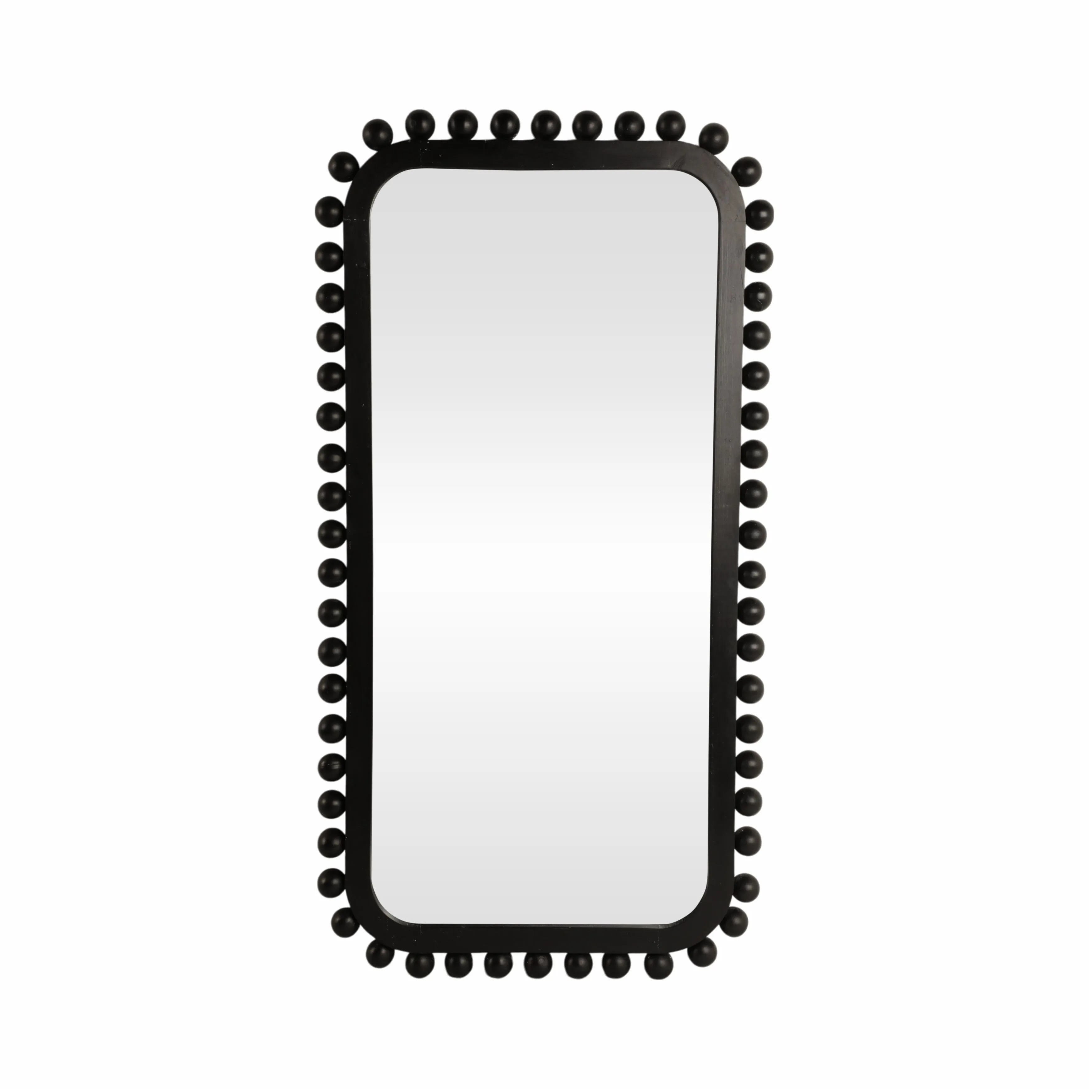 23x45" Knobby Rectangular Mirror, Black