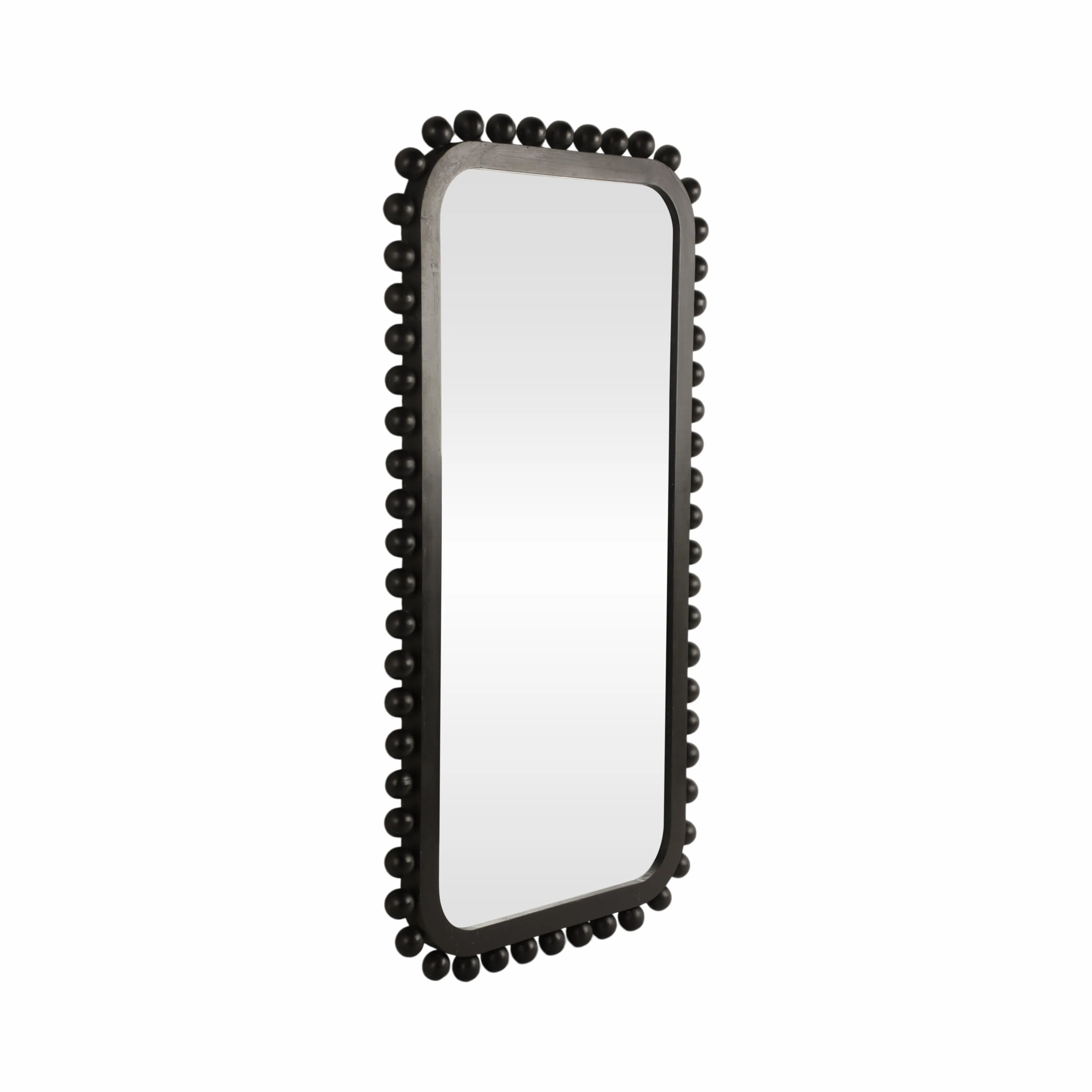 23x45" Knobby Rectangular Mirror, Black