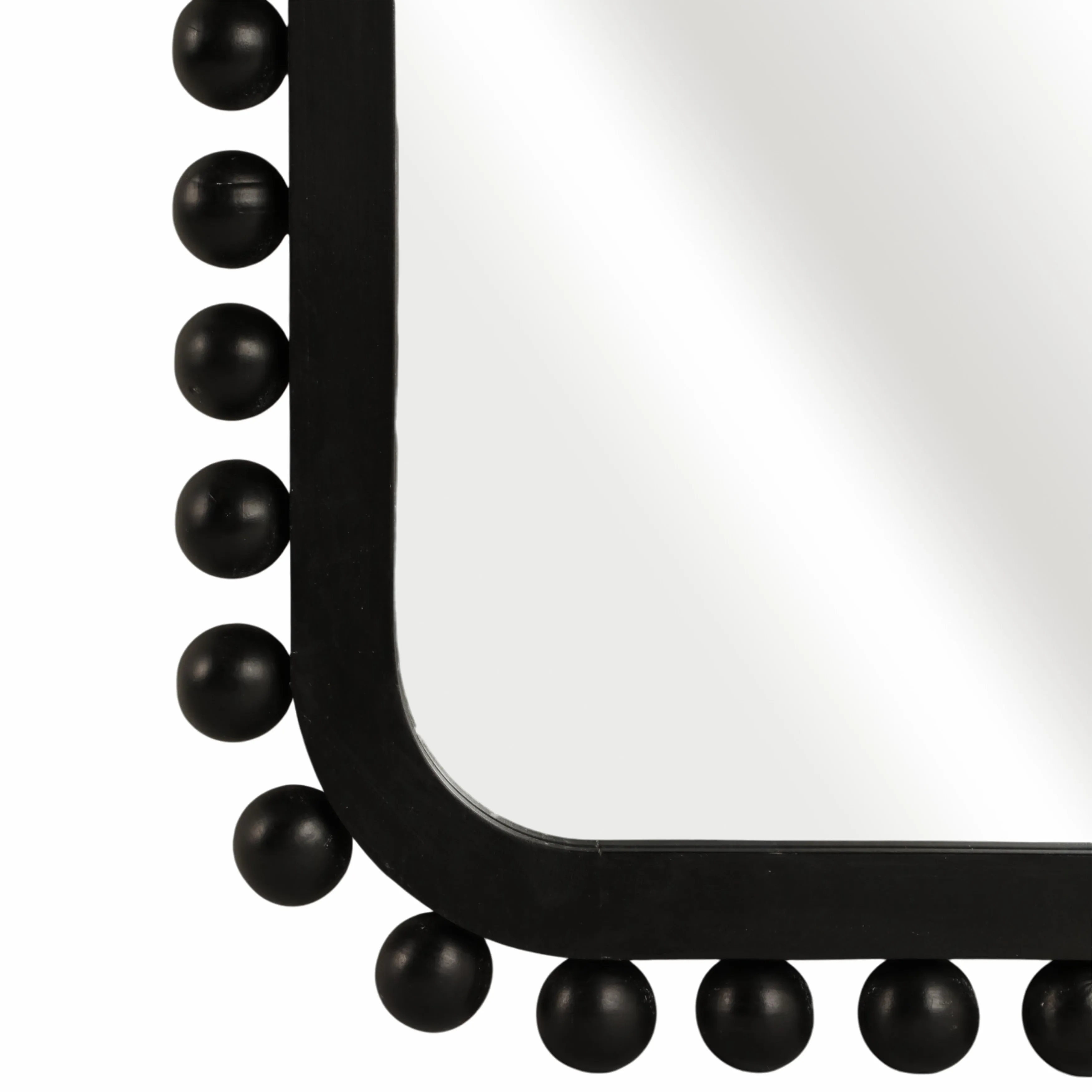 23x45" Knobby Rectangular Mirror, Black
