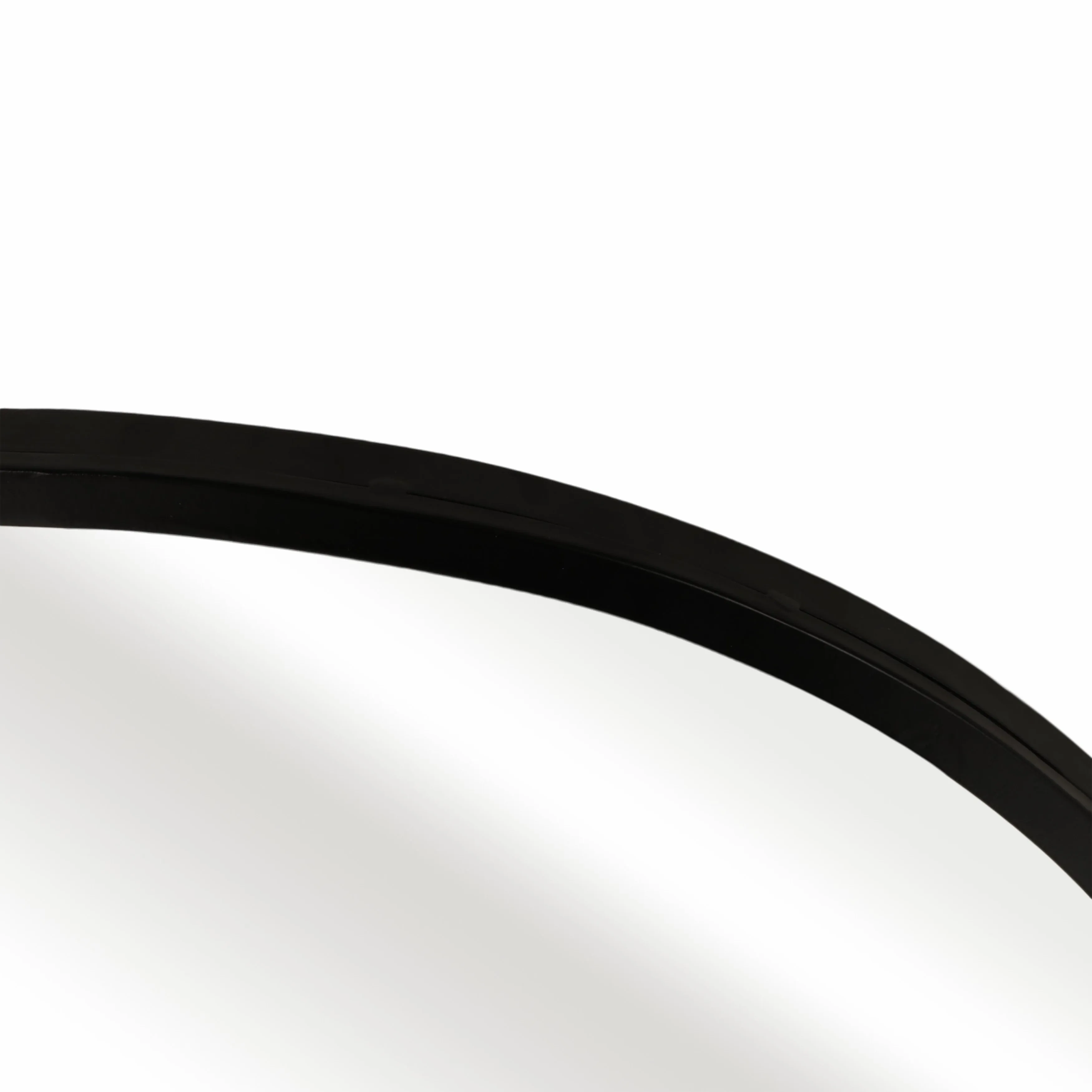 23x55" Curvy Edged Leaner Mirror, Black