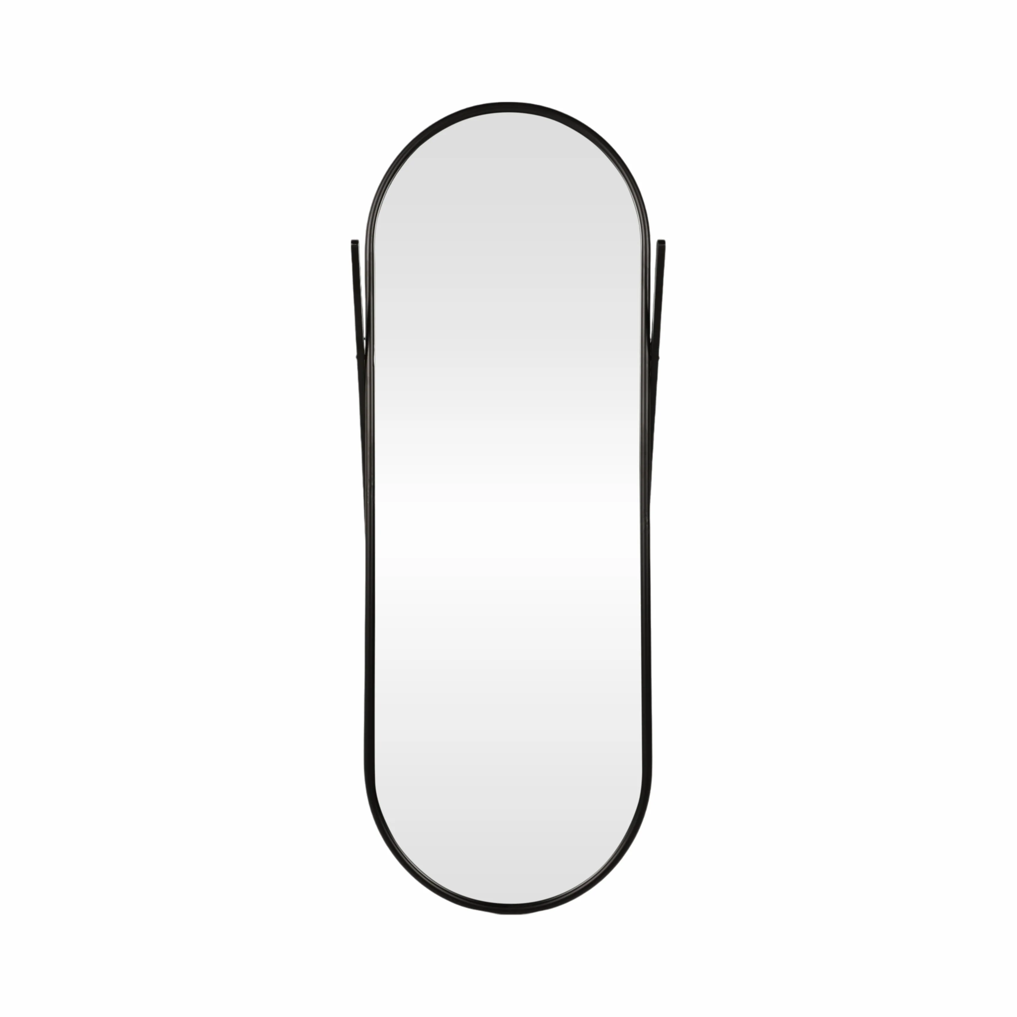 23x60 Rounded Standing Mirror, Black