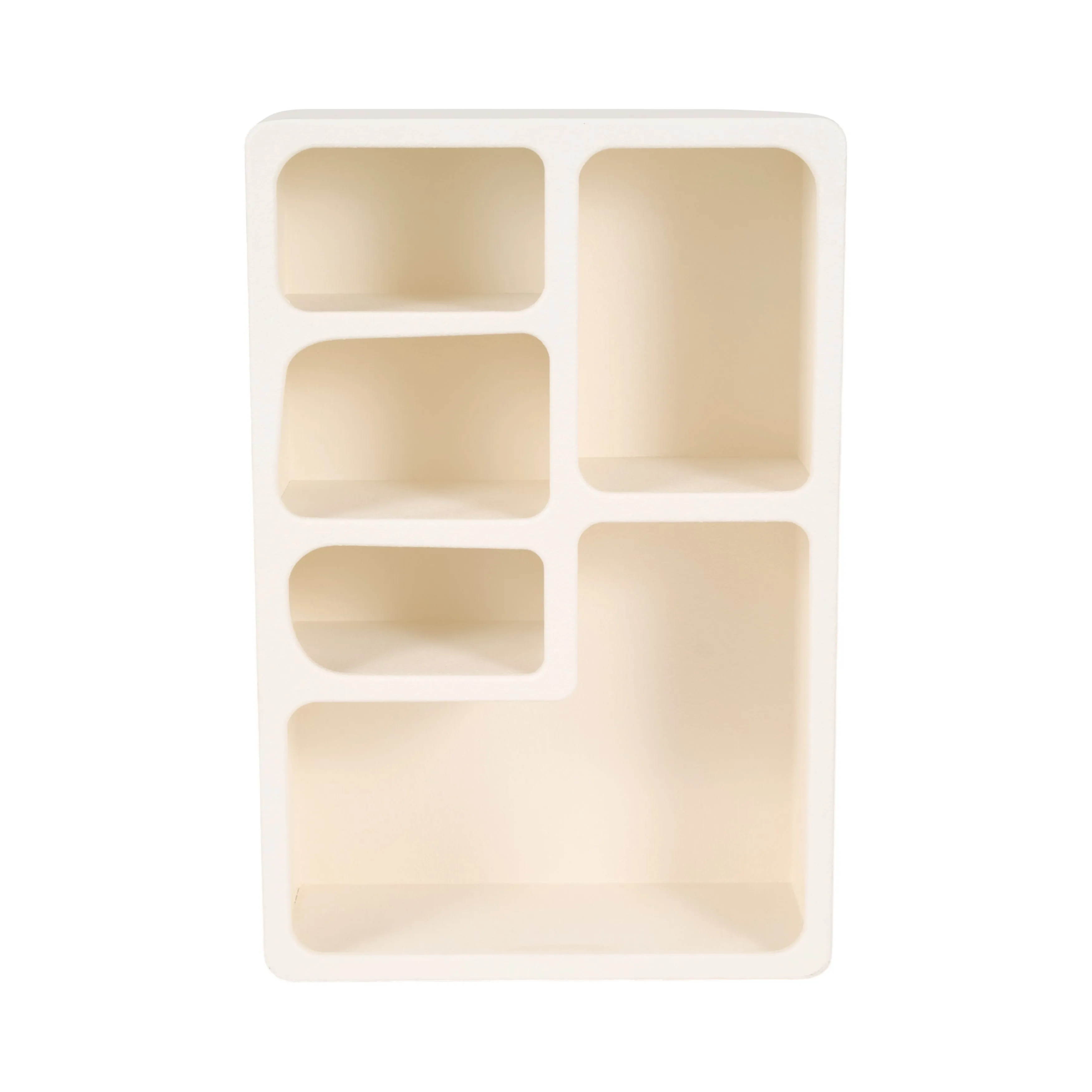 24" Rectangle Rough Finish Wall Shelf, White