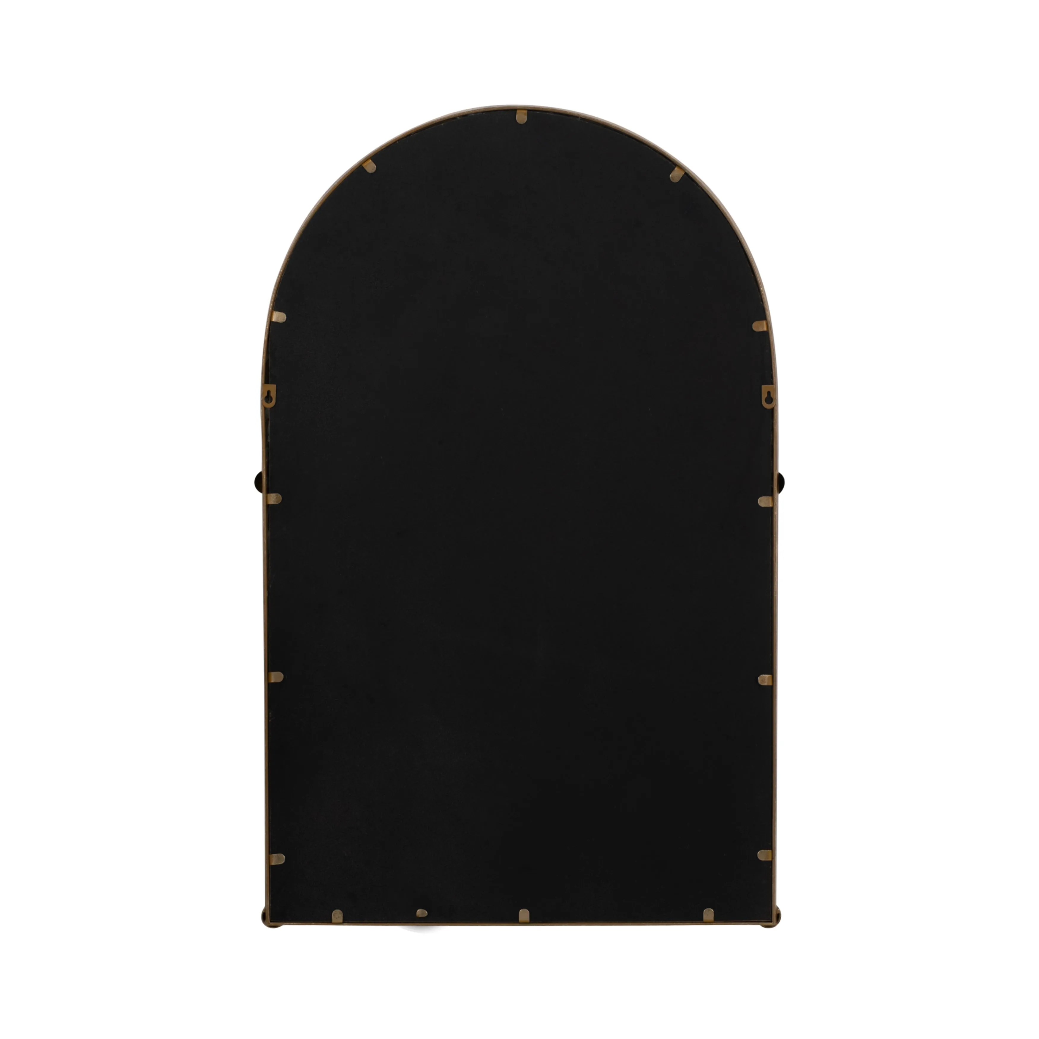 24x38 Arch Mirror With 4 Knobs, Gold