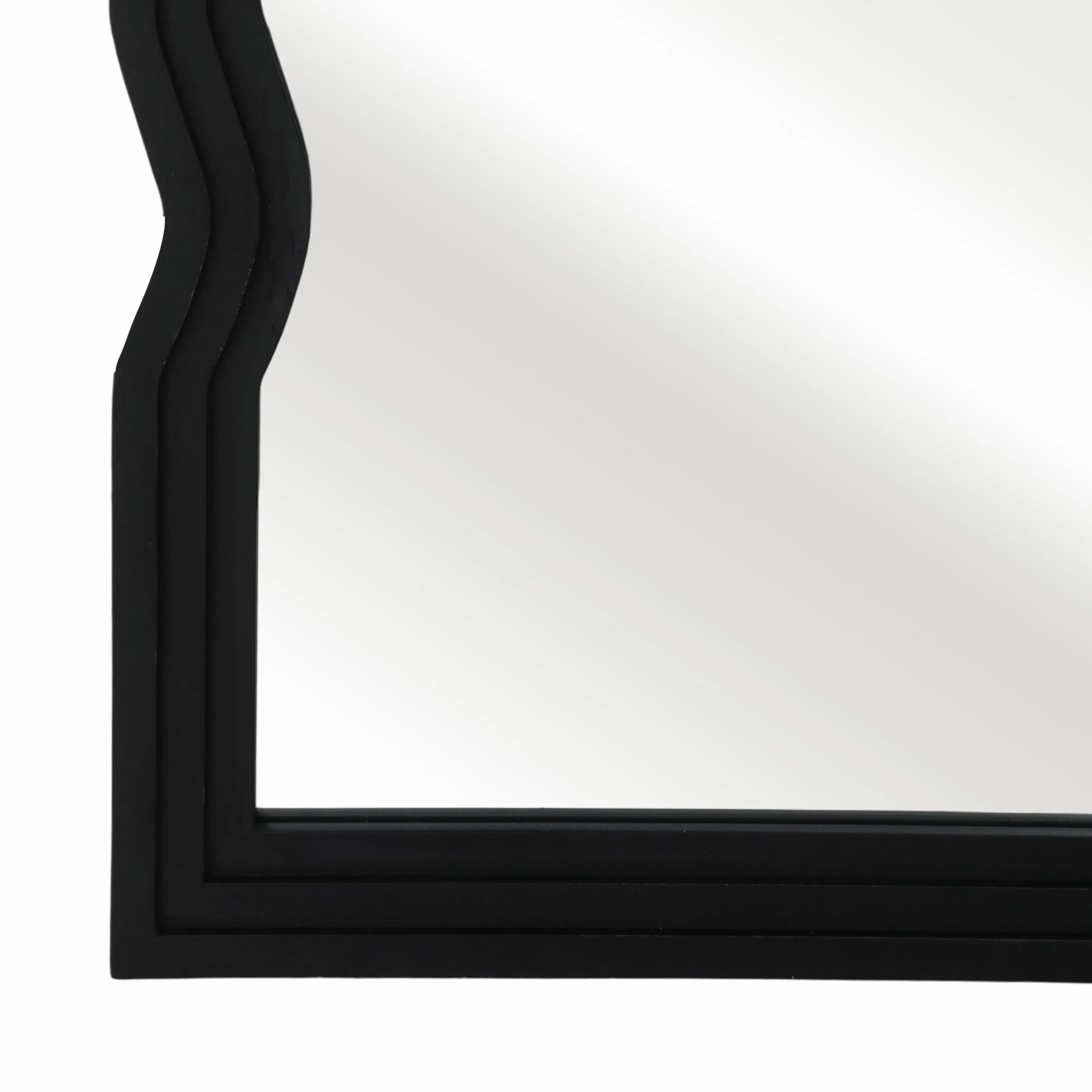 24x64 Layered Curvy Leaner Mirror, Black