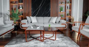 3-seater sofa from Maiden Home, gray - 220x75x75 cm M110453382