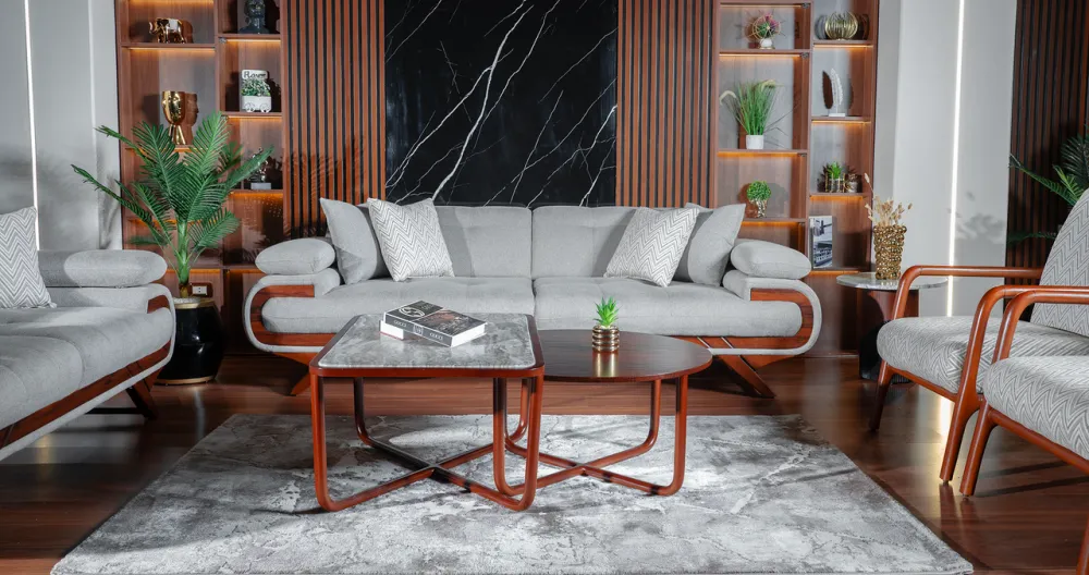3-seater sofa from Maiden Home, gray - 220x75x75 cm M110453382