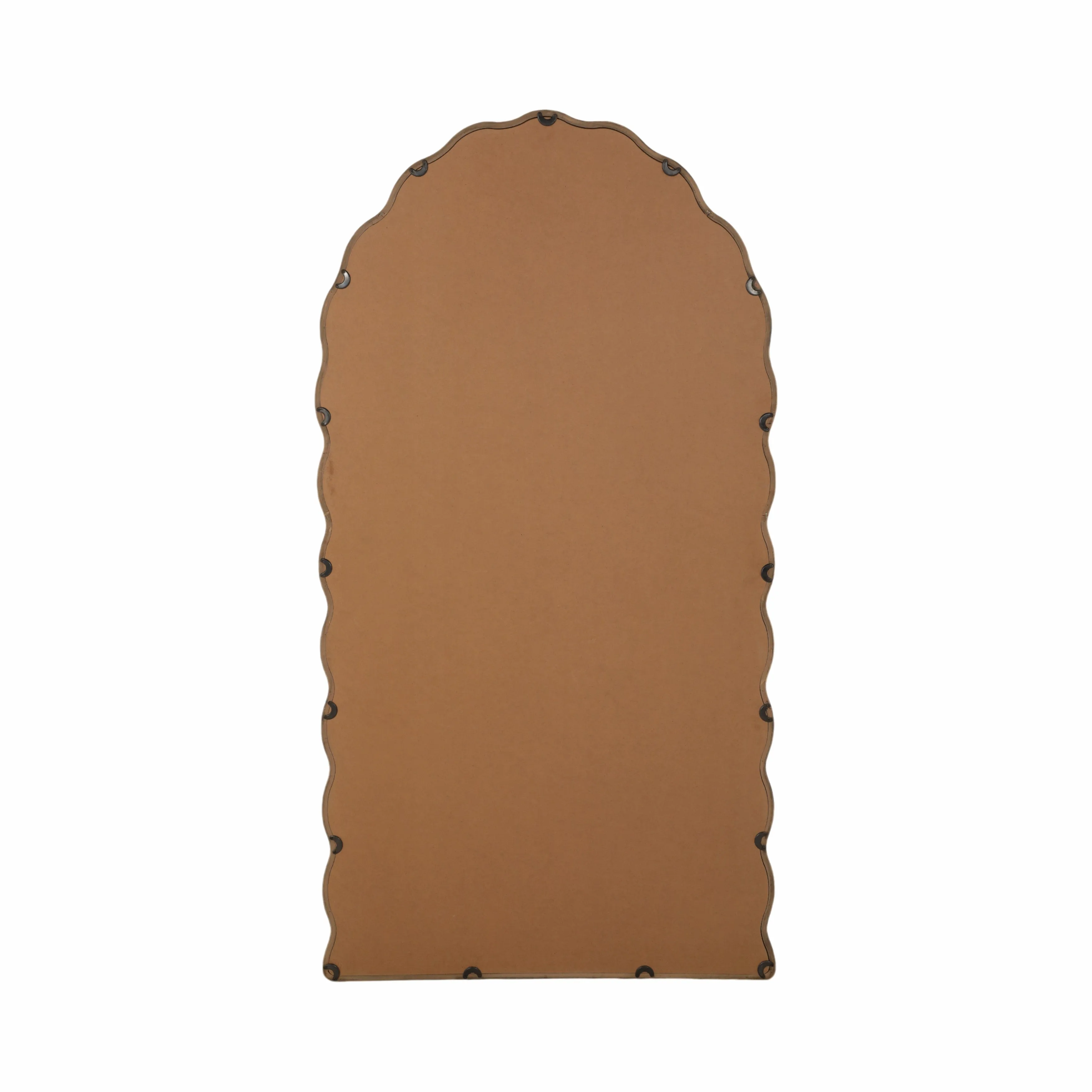 31x59" Wavy Leaner Mirror, Black