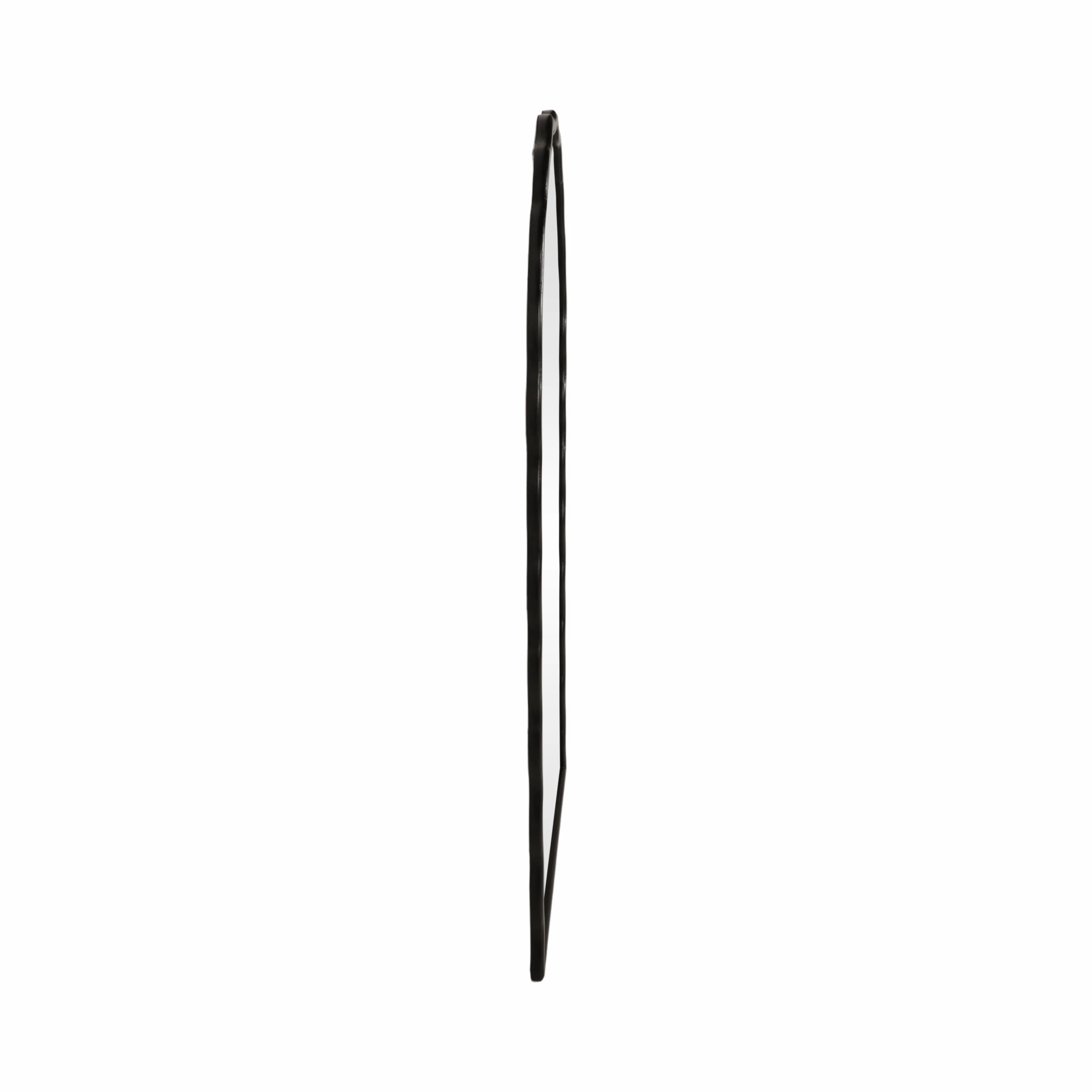 31x59" Wavy Leaner Mirror, Black