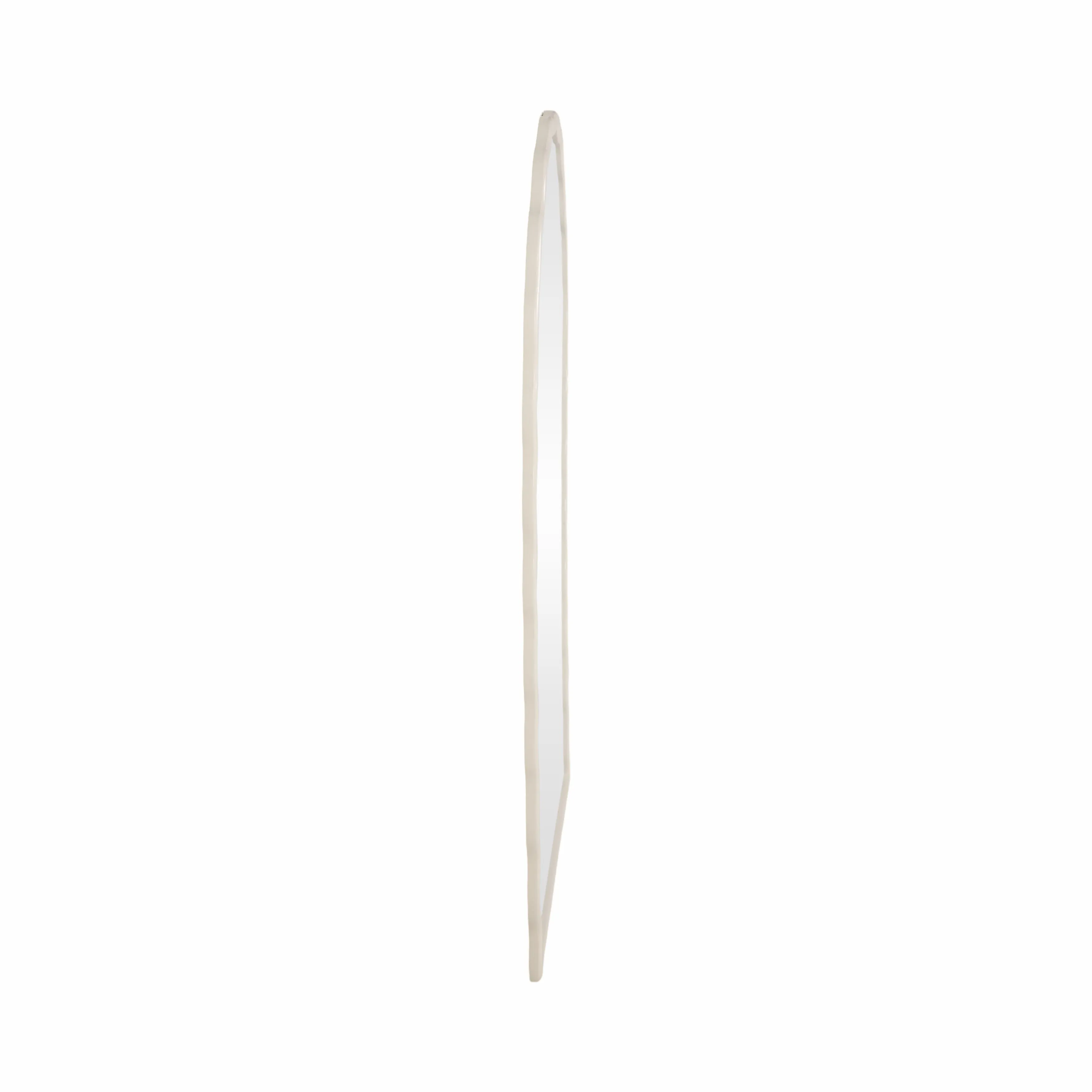 31x59" Wavy Leaner Mirror, White