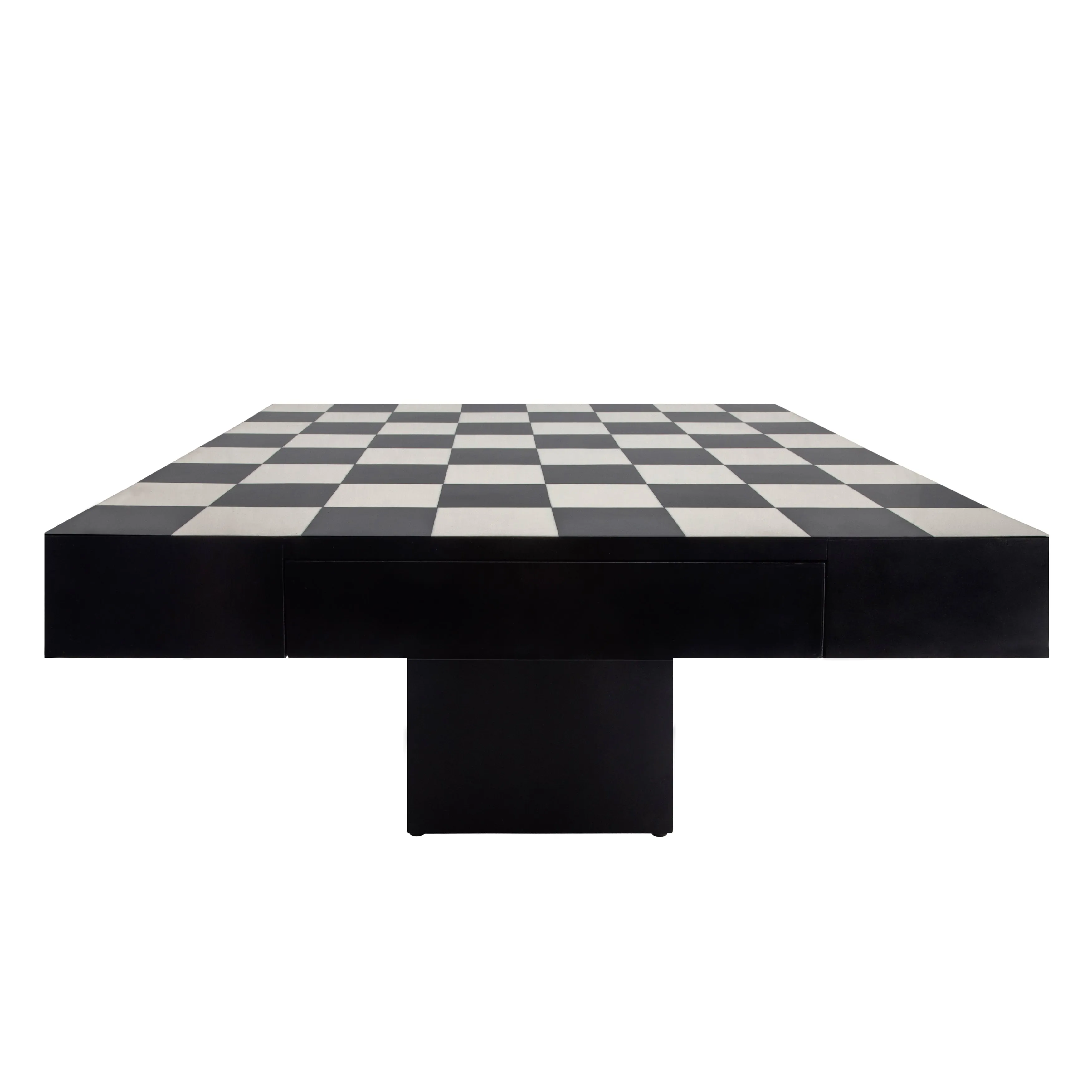 32X32 RESIN CHESS SET, BLACK/WHITE