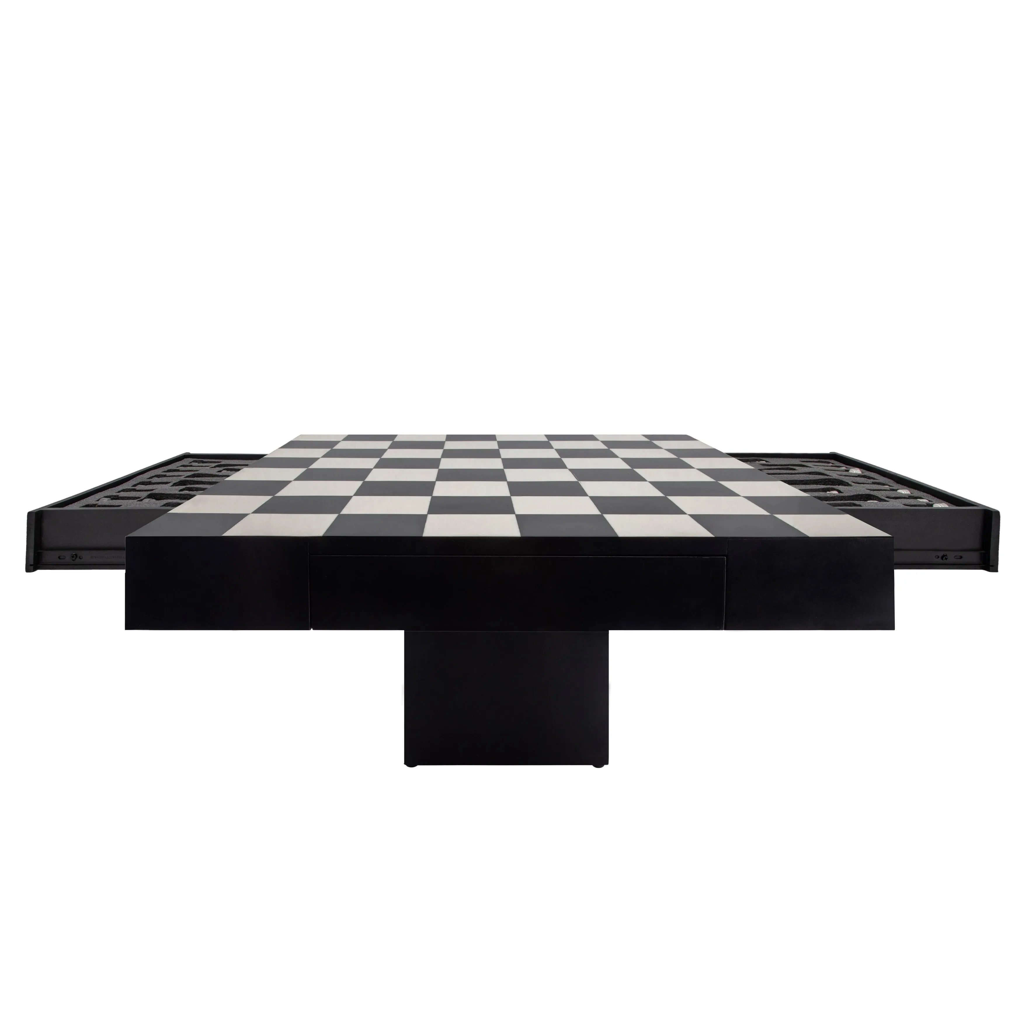 32X32 RESIN CHESS SET, BLACK/WHITE