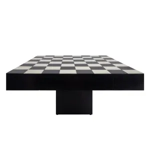 32X32 RESIN CHESS SET, BLACK/WHITE
