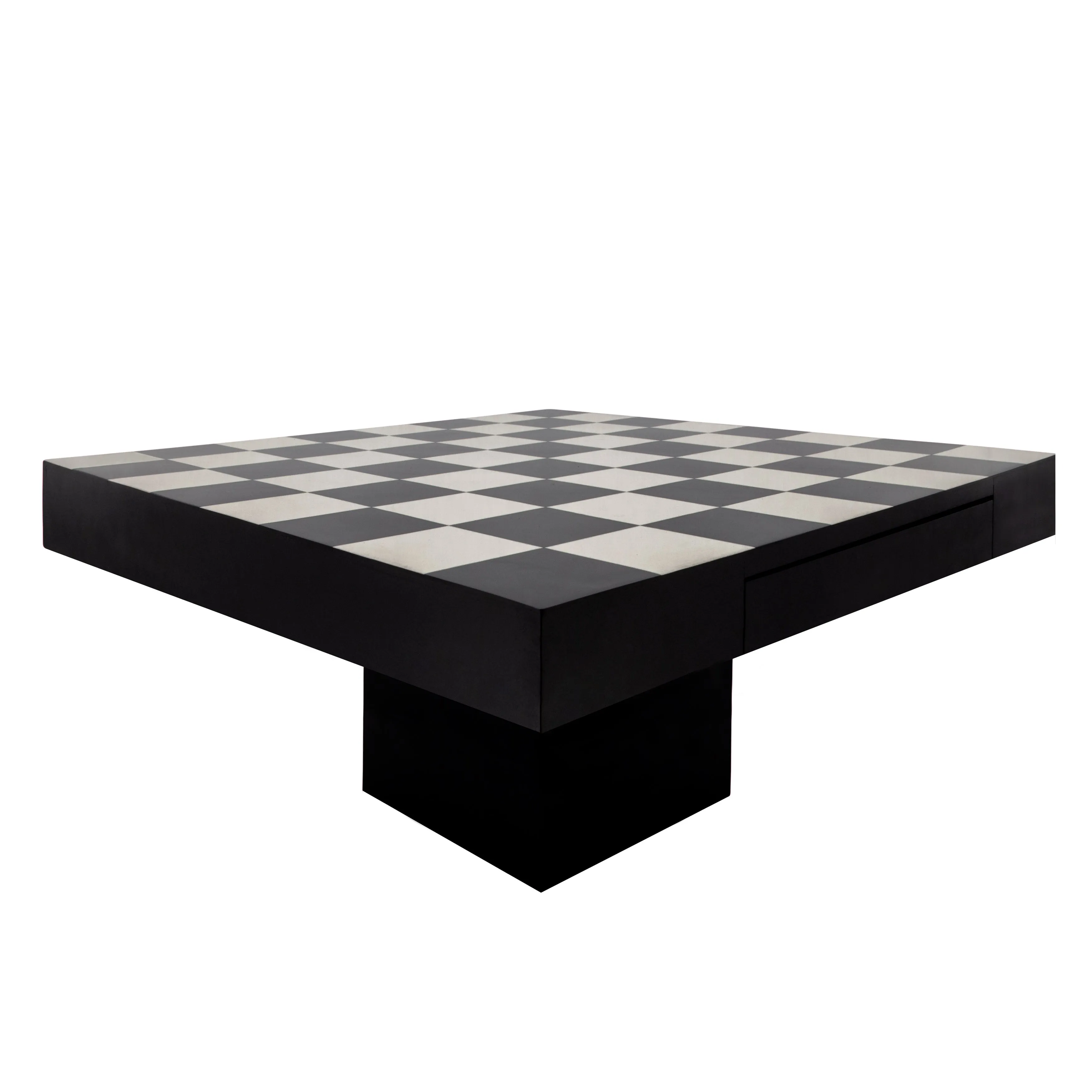 32X32 RESIN CHESS SET, BLACK/WHITE