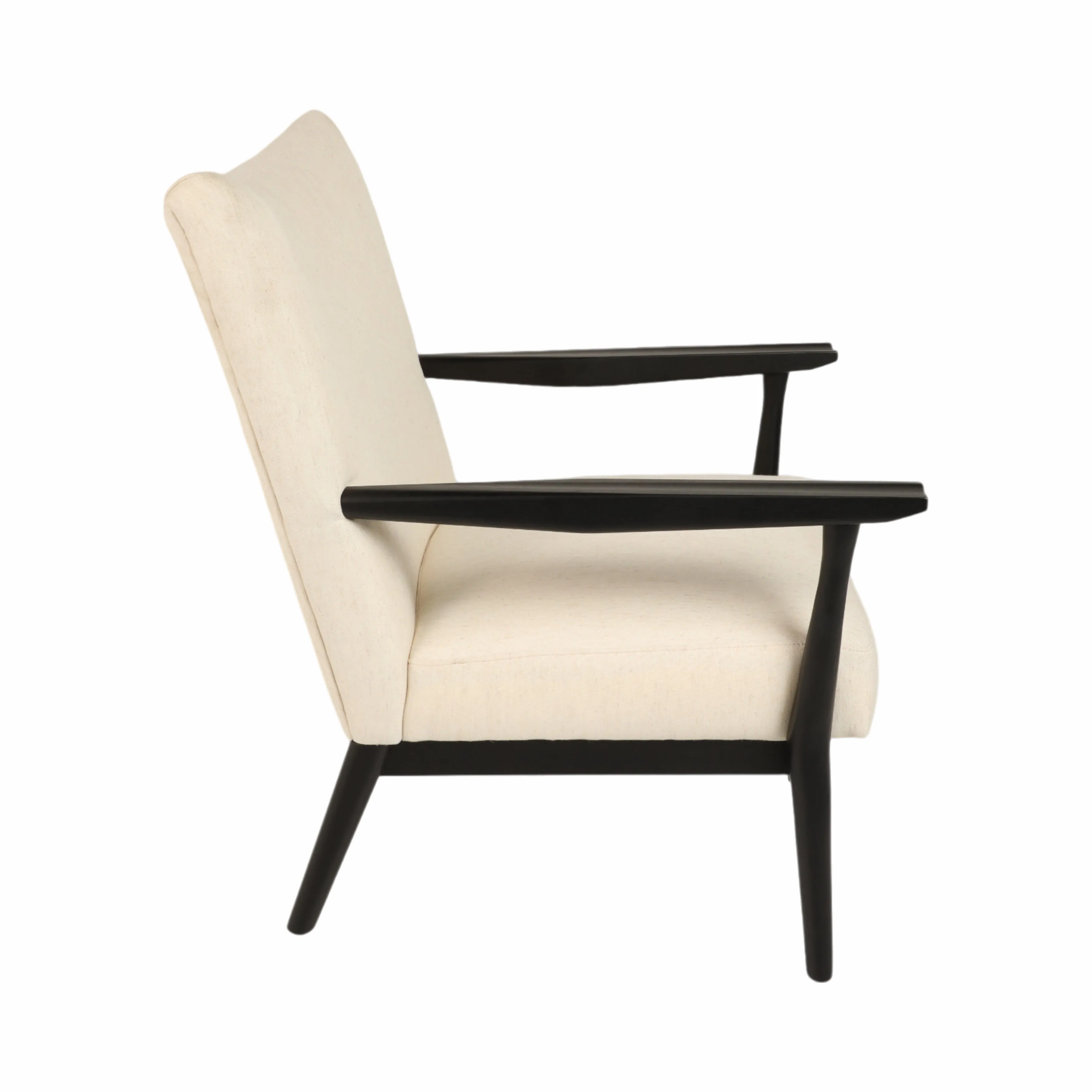 33" Cardoso Accent Chair, White/black