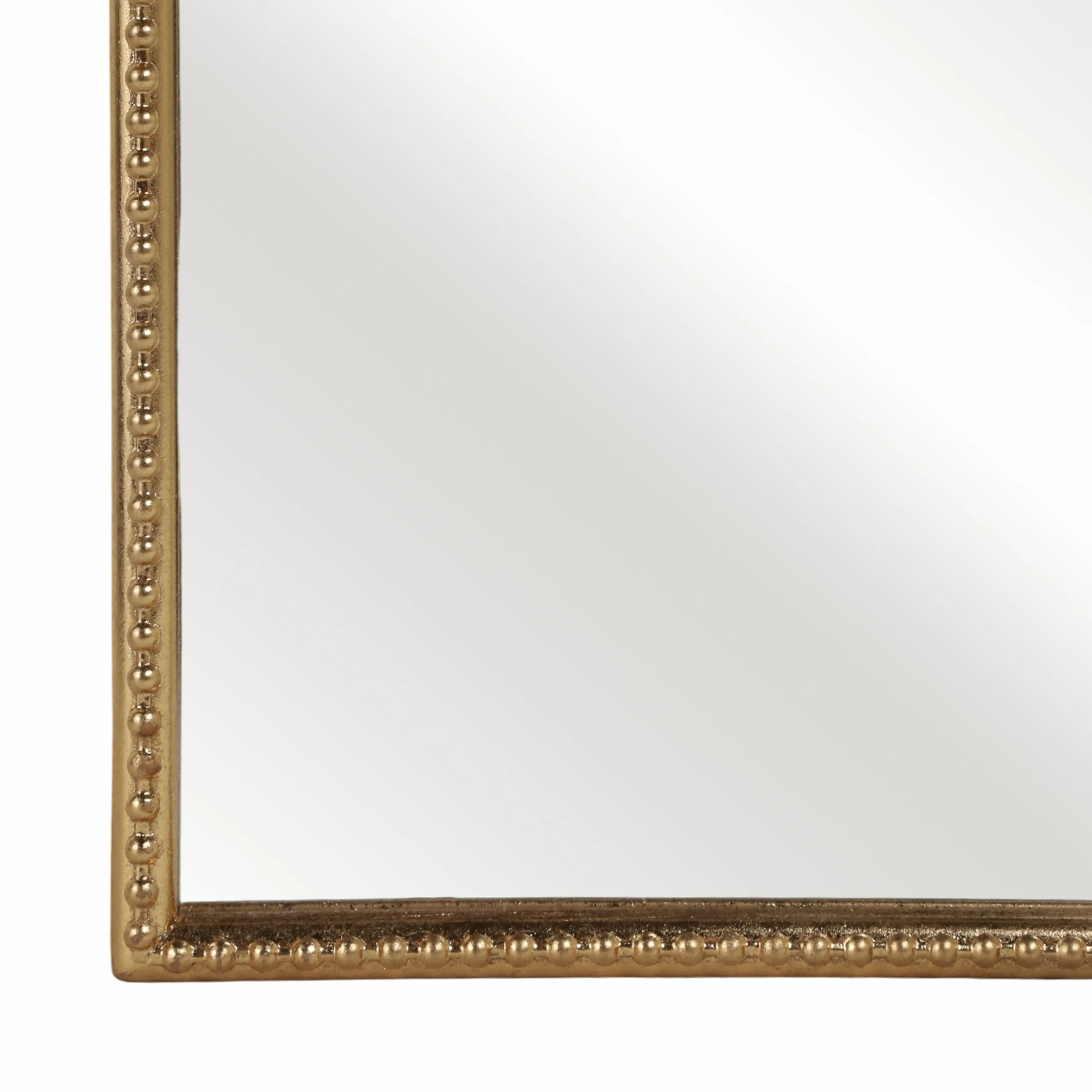 36" Fleur Applique Arch Mirror, Gold Wb