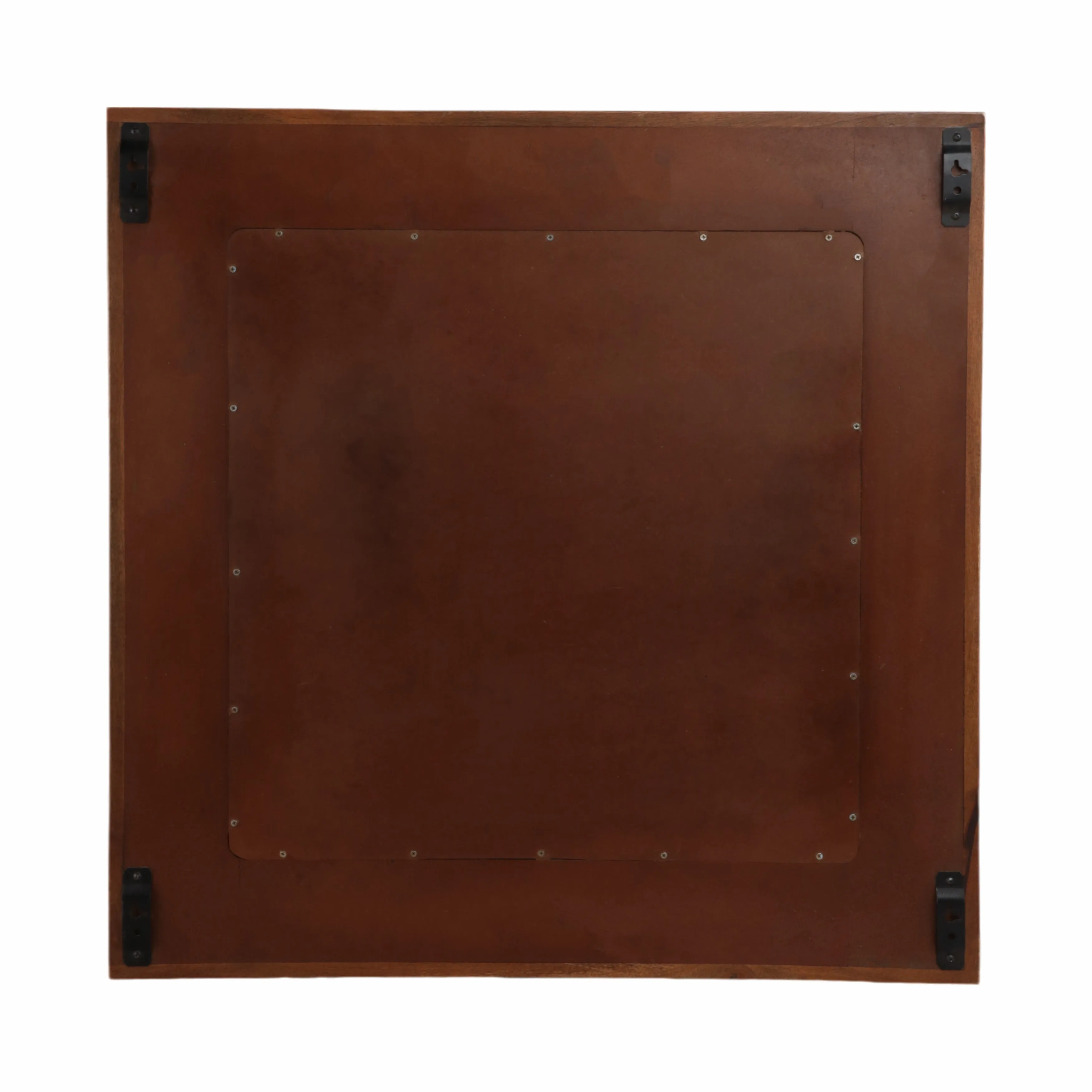 36x36" Hallox Carved Wood Mirror