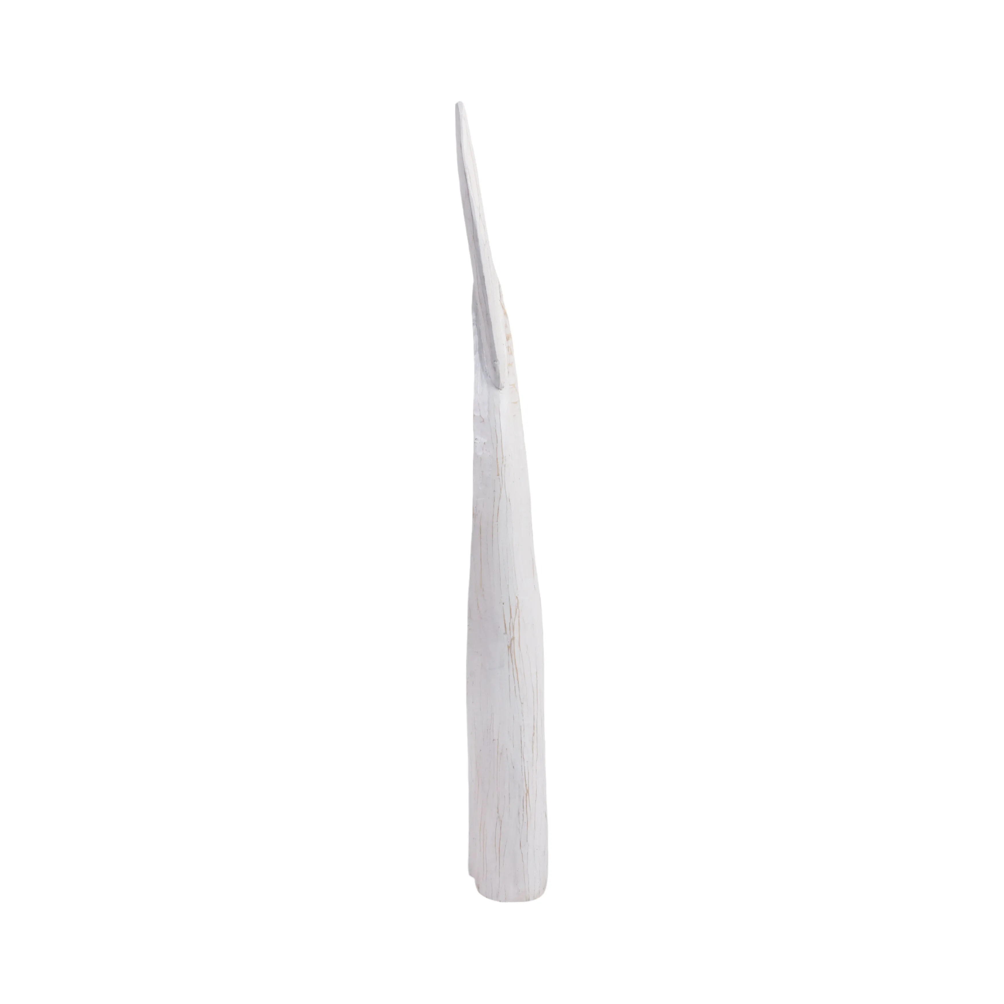 39" Wood Whale Tail Decor, Wht