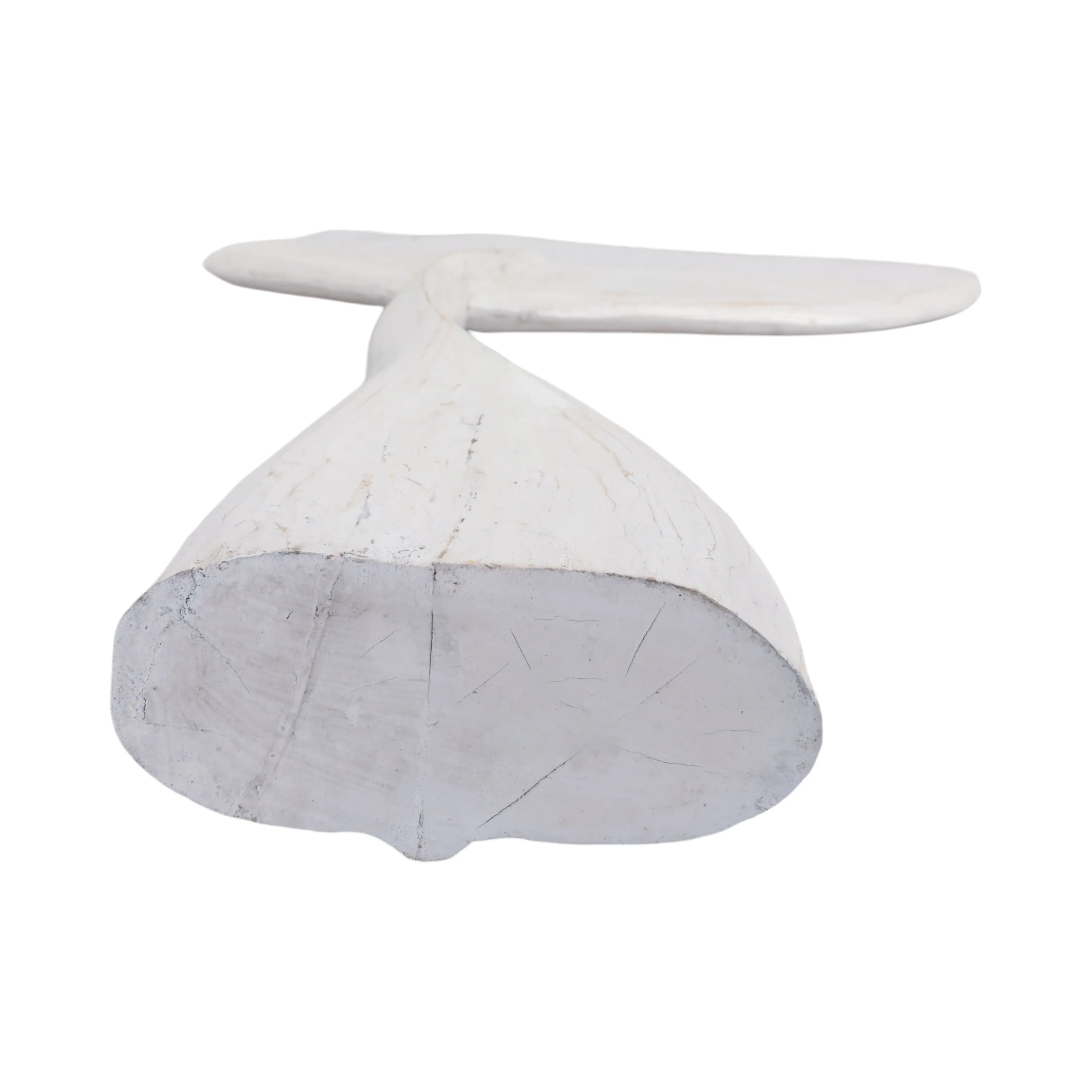 39" Wood Whale Tail Decor, Wht